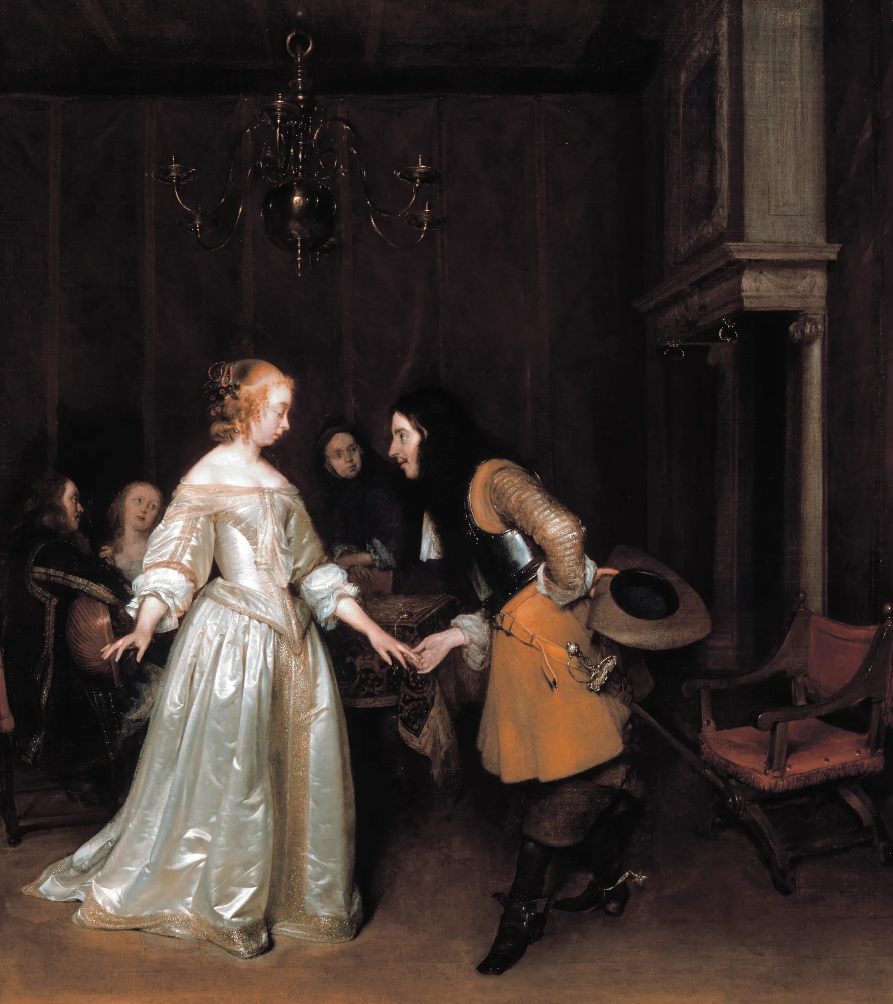An Officer Making His Bow to a Courtesan