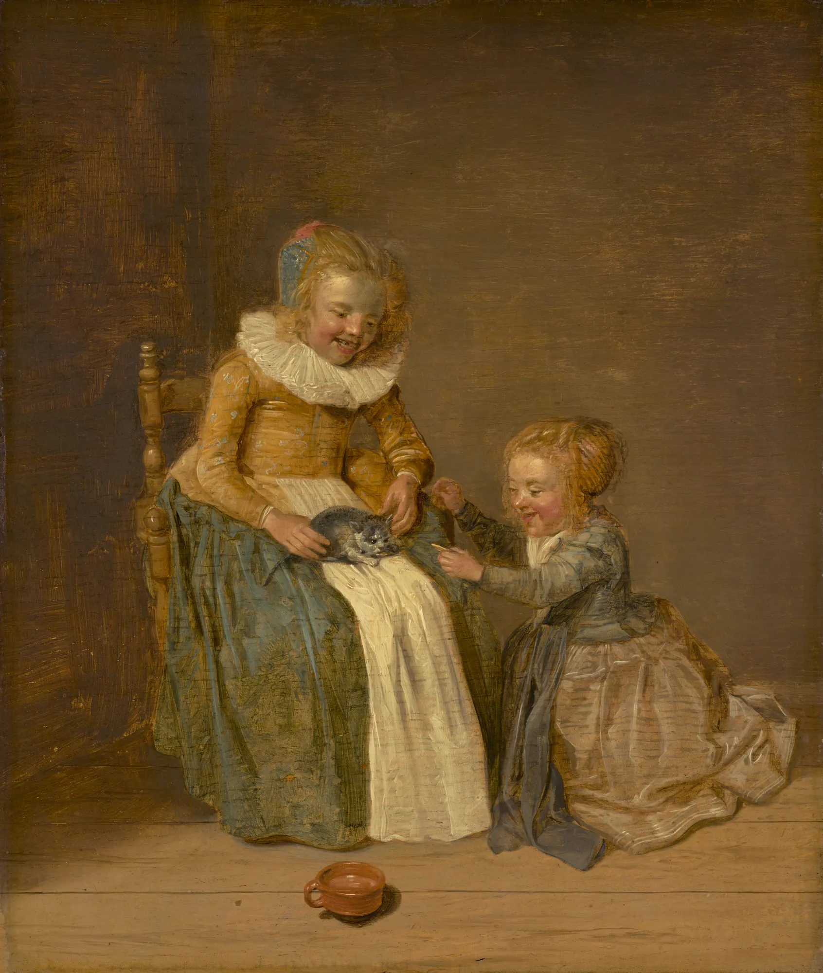 Children with a Cat