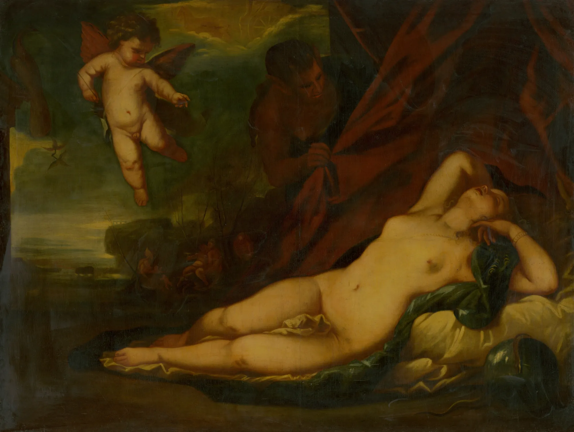 Venus with Cupid and Satyr