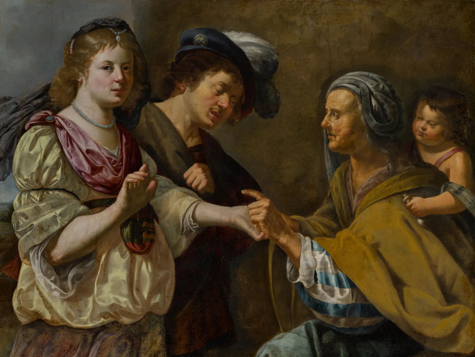 The Fortune Teller with a Young Couple
