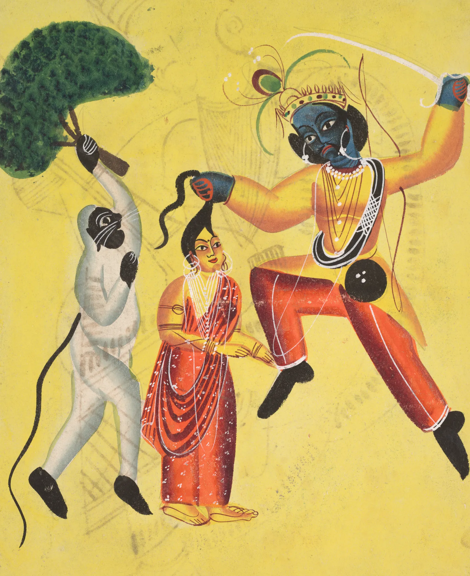 Rama and Hanuman Rescuing Sita