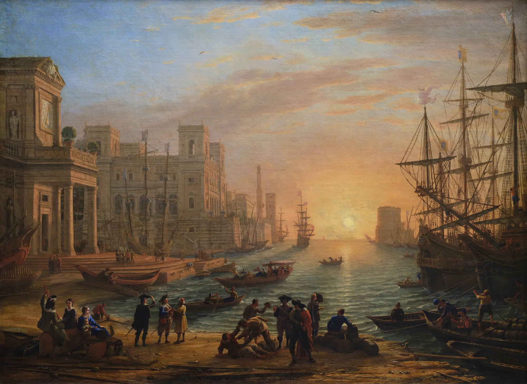 Sea Port at Sunset