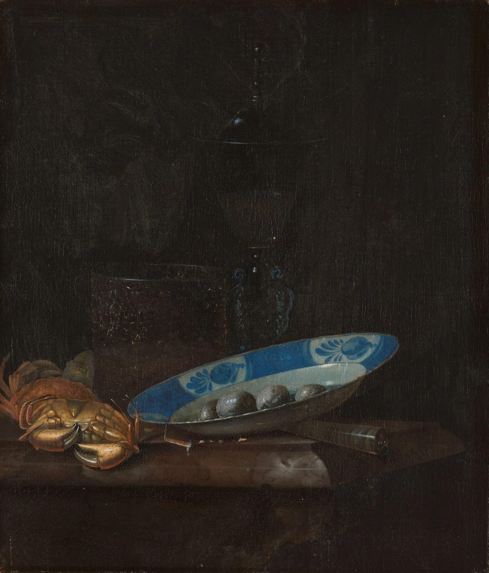 Still Life with a Crab and Porcelain Dish