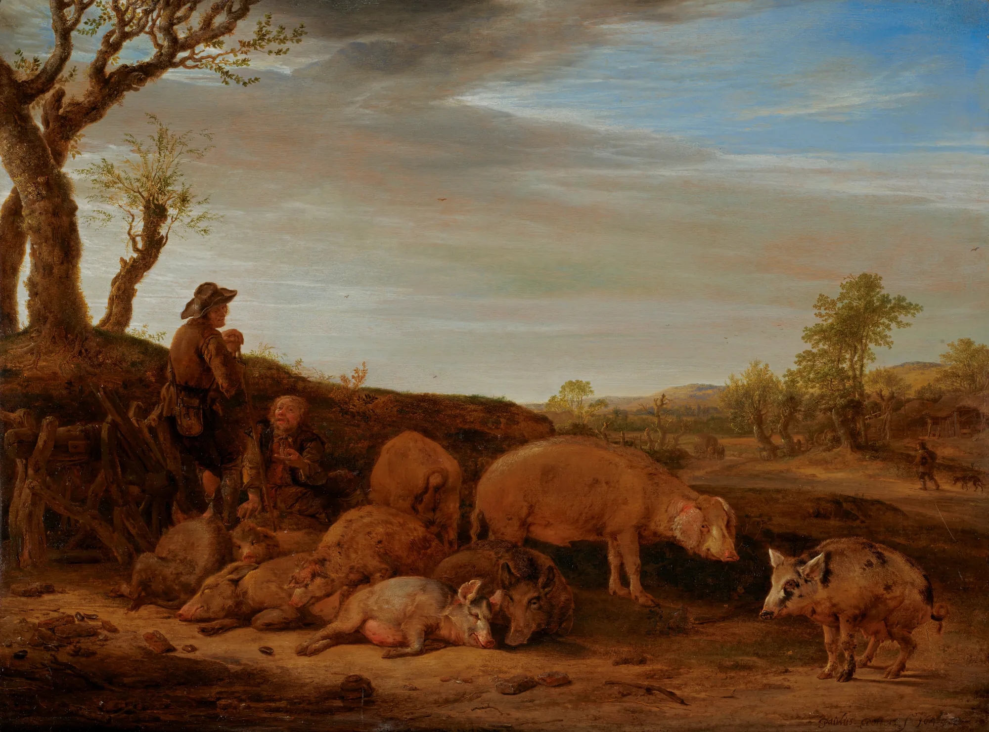 A Landscape with a Herd of Pigs