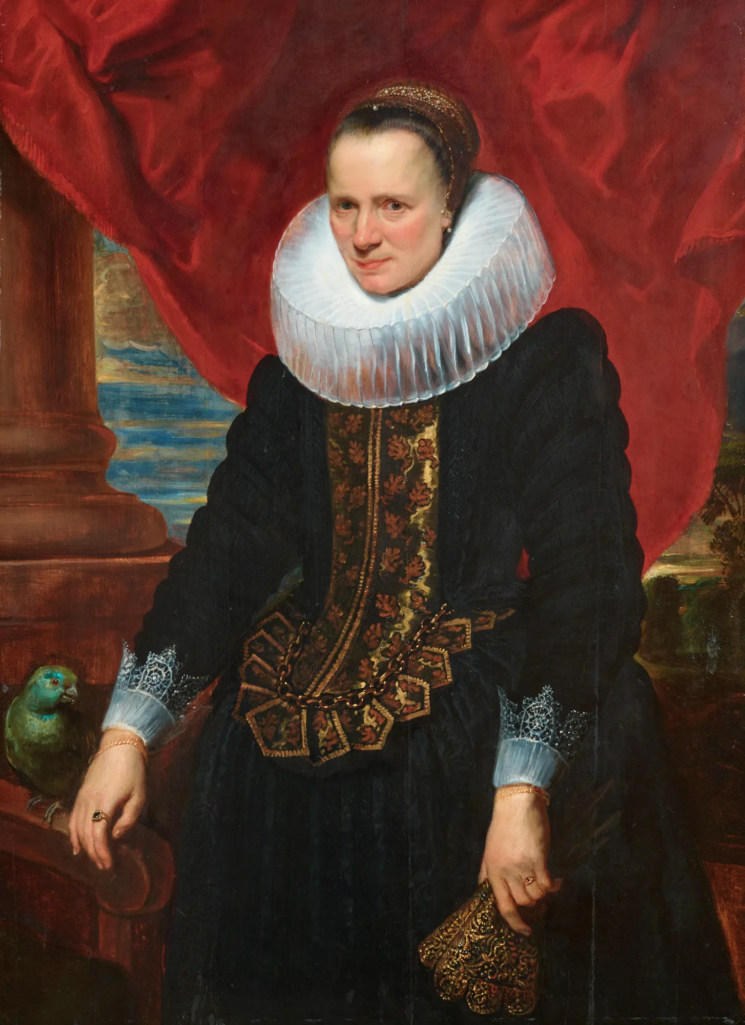 Portrait of a Woman with a Parrot