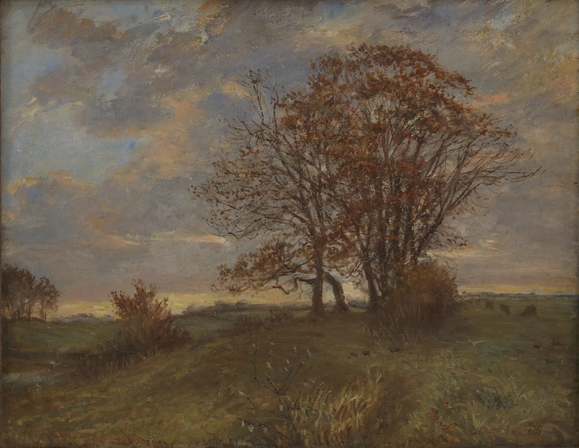 Landscape near Borup, Zealand at Evening
