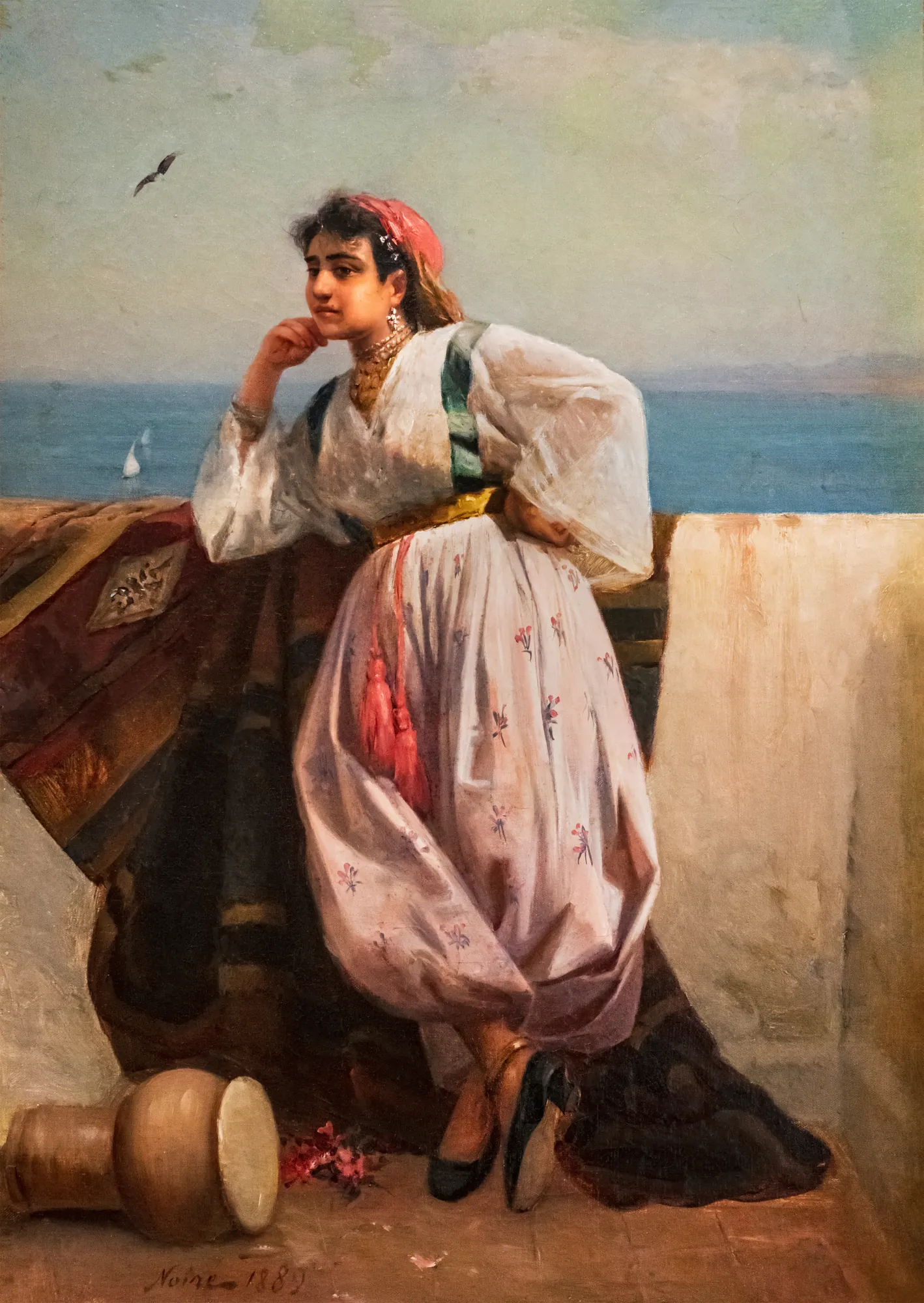 Young Woman on a Terrace in Algiers