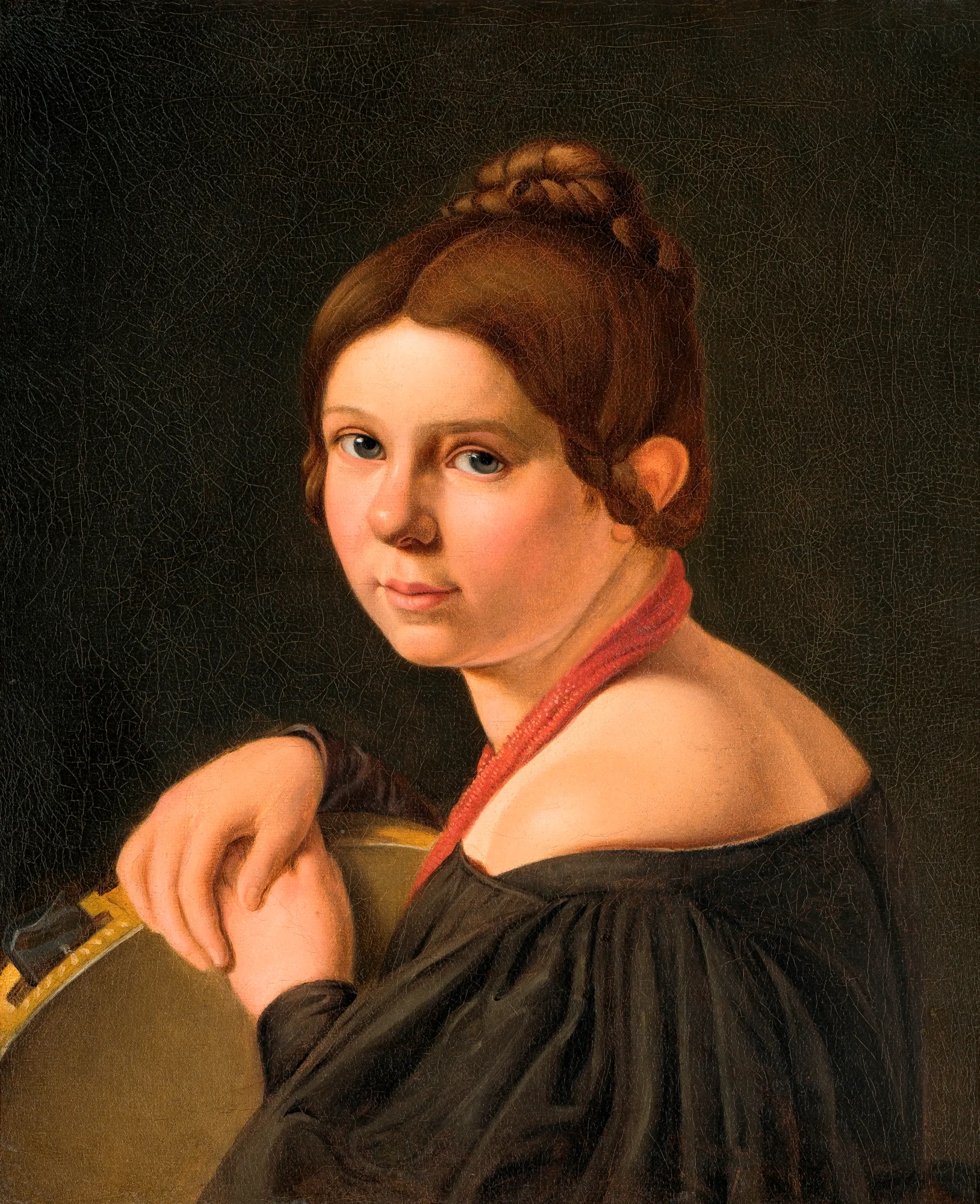 Mrs. Marie Lehmann as an Italian Woman with a Tambourine