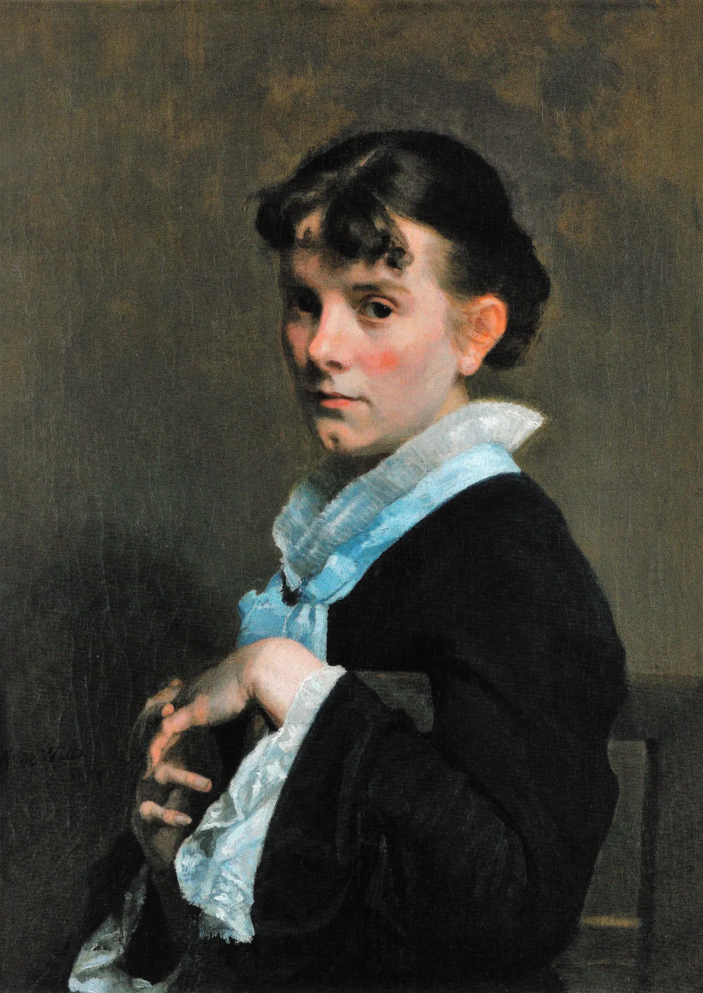 Femme au corsage noir