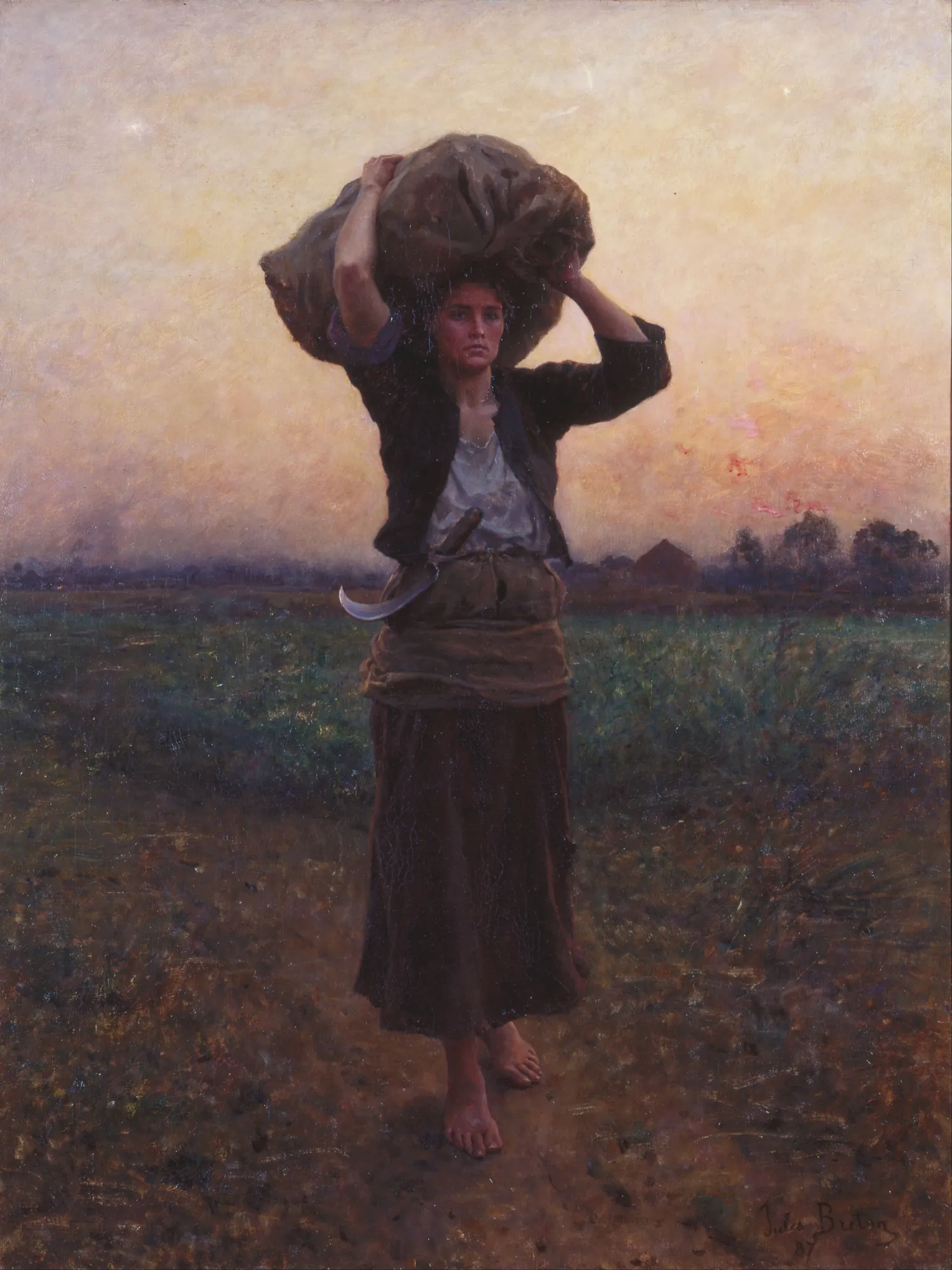 Shepherd’s Star Shepherd’s Star by Jules Breton. A young peasant woman carries a heavy sack balanced on her head as she walks through a field at dusk under a luminous twilight sky.