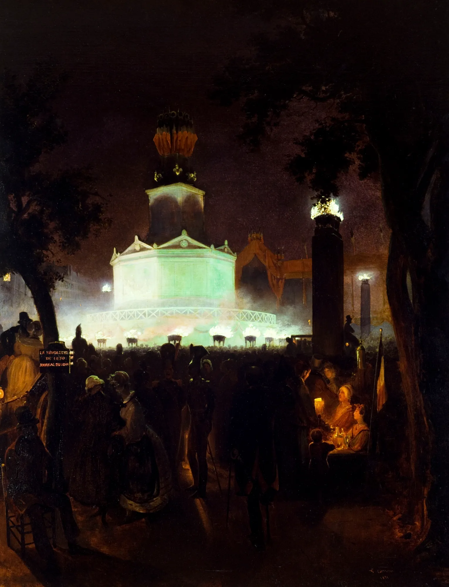 Fête commémorative sur la place de la Bastille, 27 juillet 1831