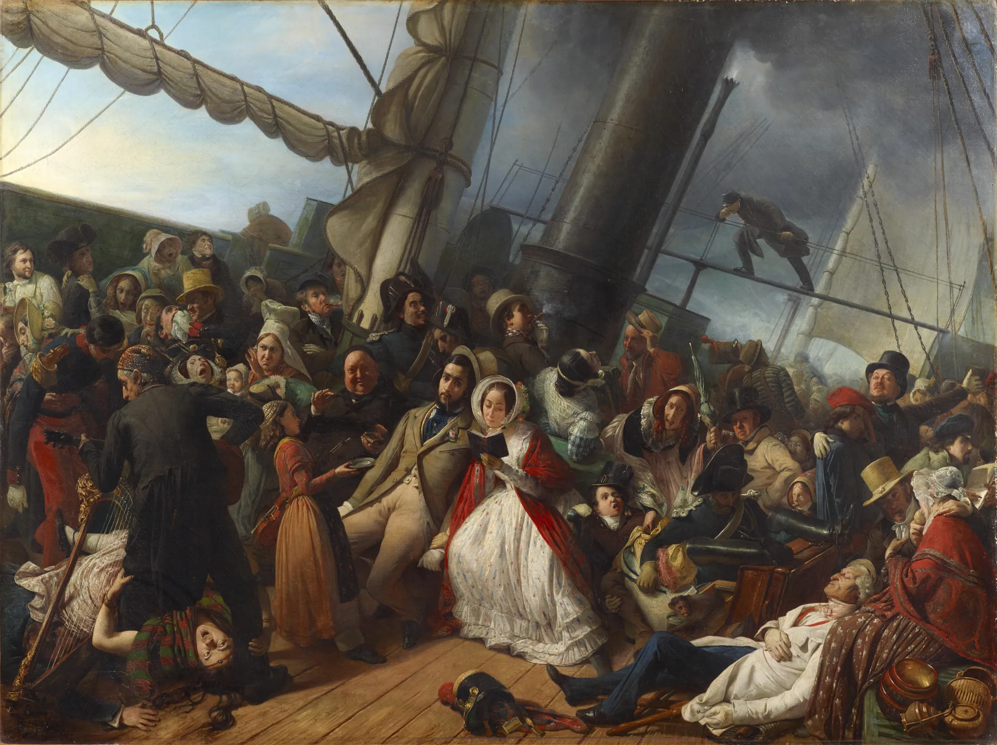 Seasickness at the Ball, on Board an English Corvette