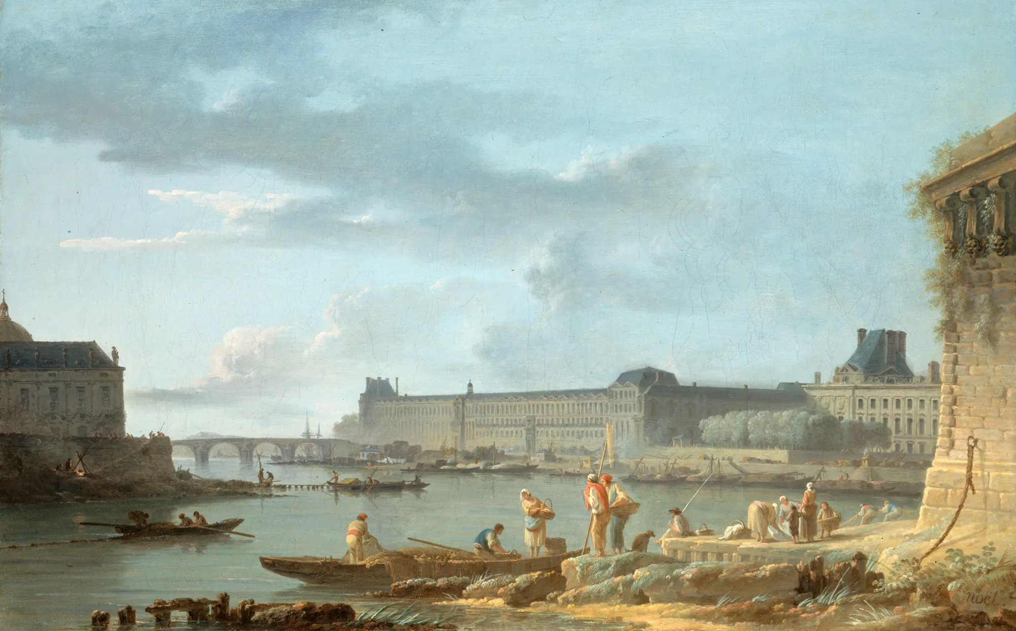 Le Pont Royal and the Louvre from the Pont-Neuf
