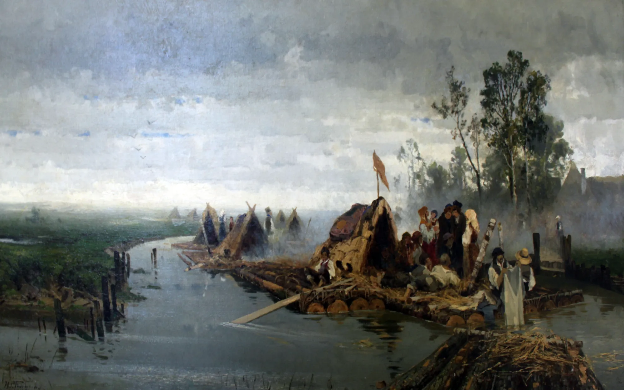 Landscape with Rafts