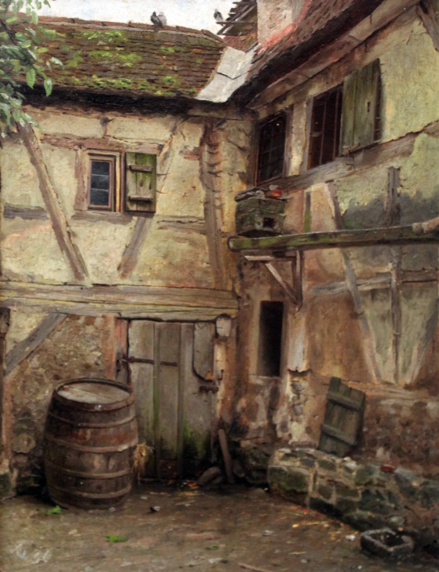 Courtyard of a Half-Timbered House