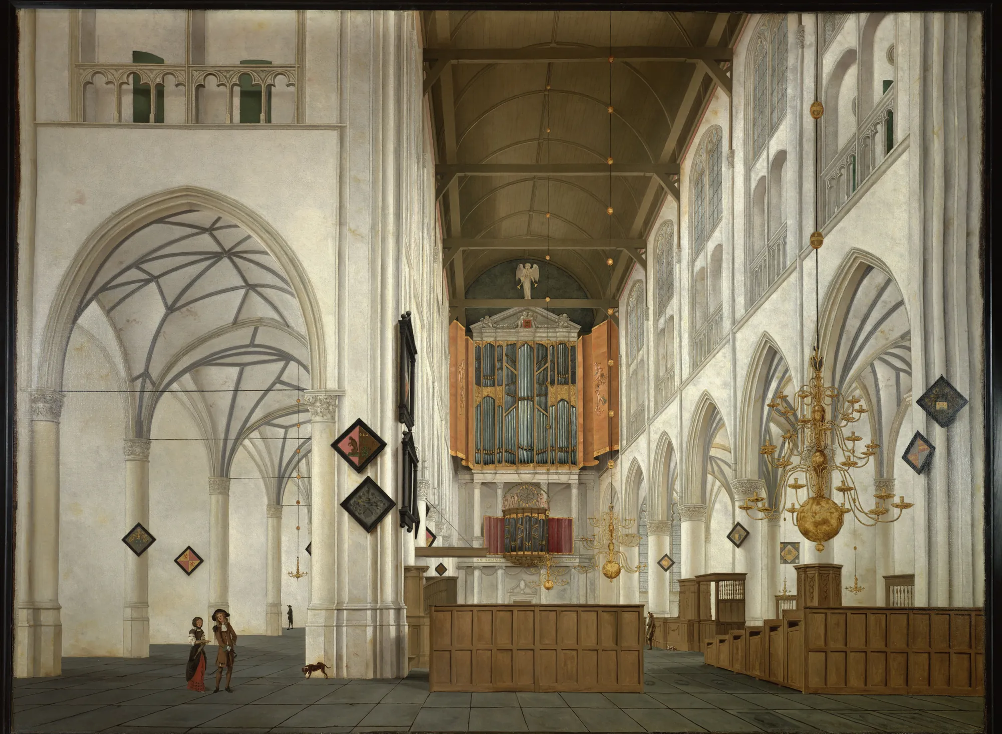 Interior of the Grote or Sint-Laurenskerk in Alkmaar