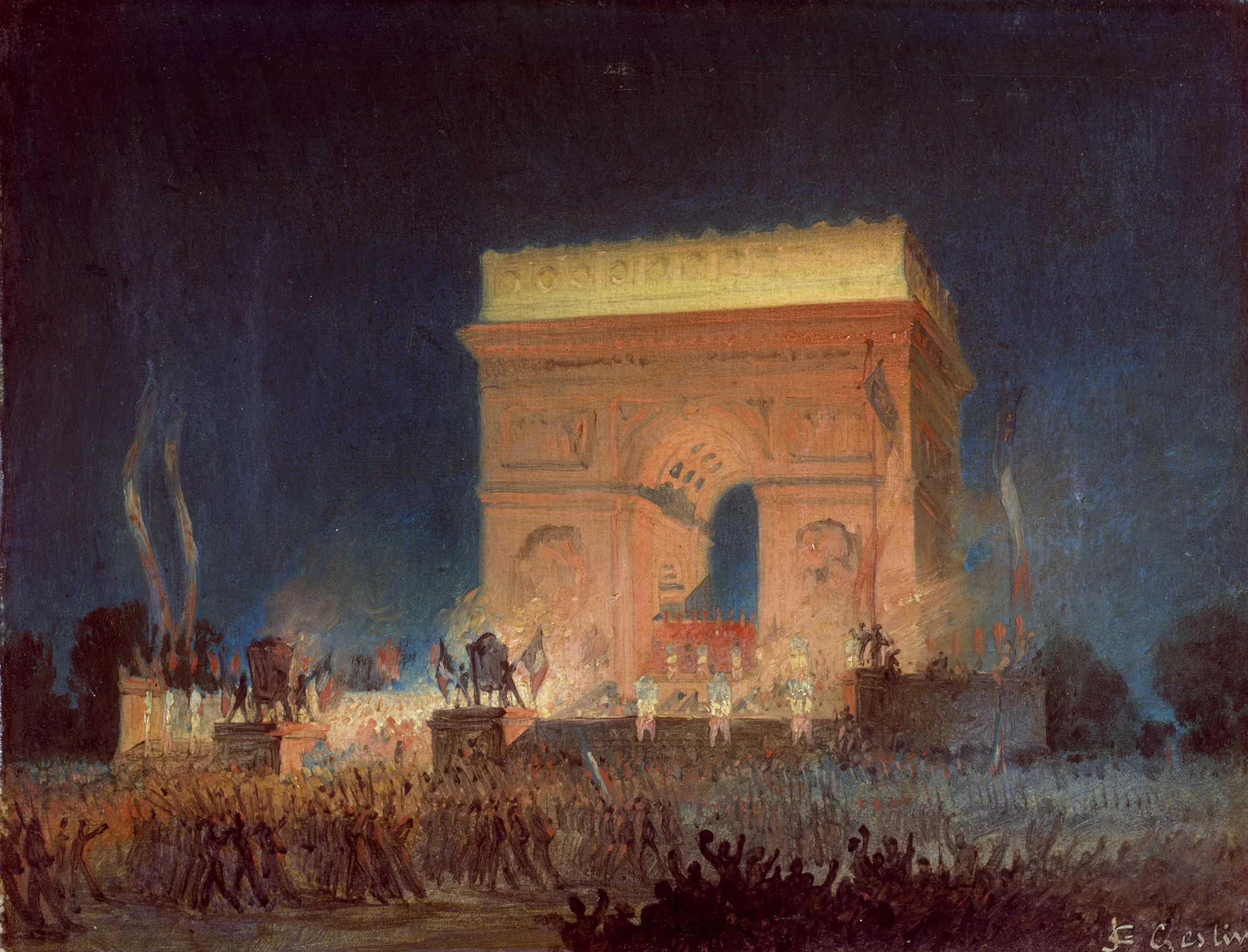 Distribution of Flags at the Arc de Triomphe