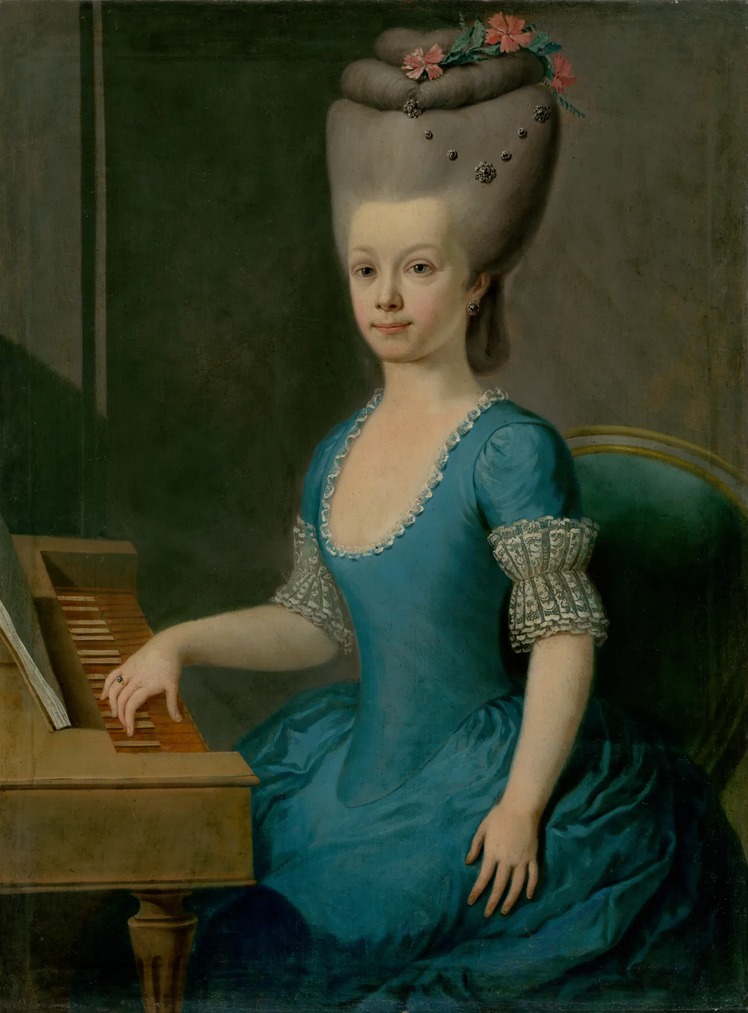 Portrait of a Girl in Blue at the Cembalo