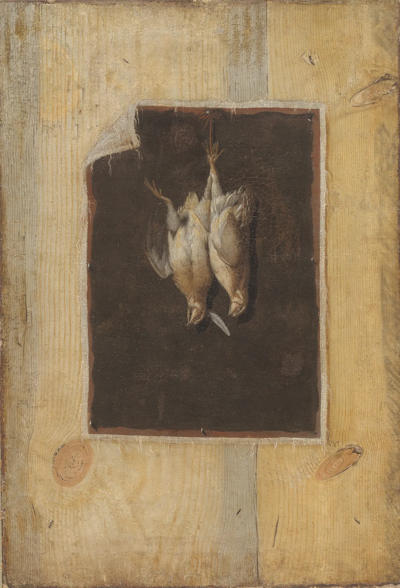 Trompe l'Oeil with Still Life of Two Dead Birds