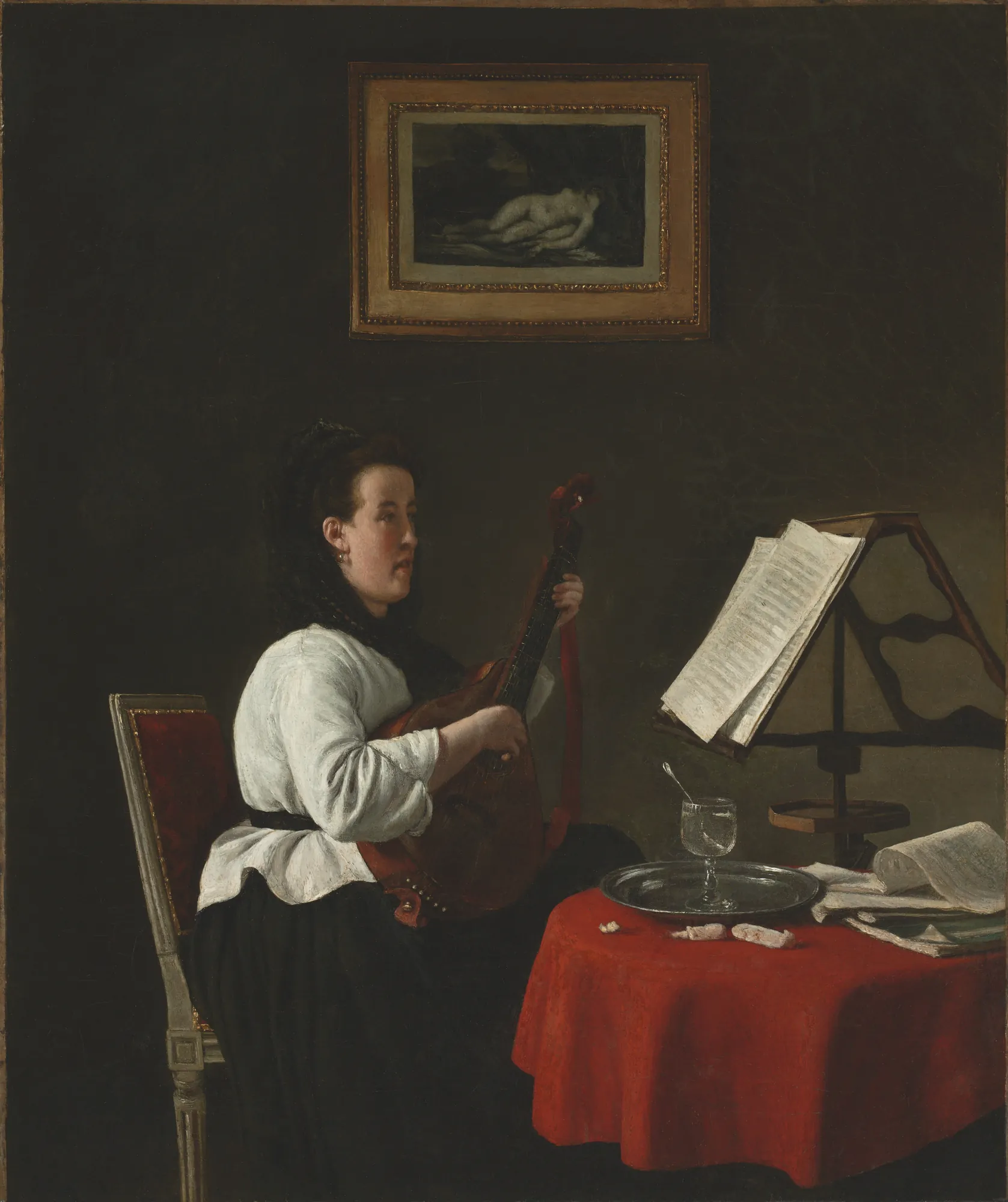 Young Woman with a Mandolin (Portrait of Louison Köhler)