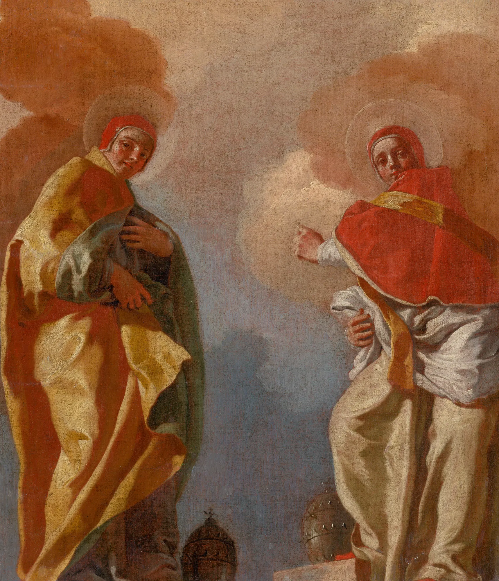 Figural Scene with Two Popes