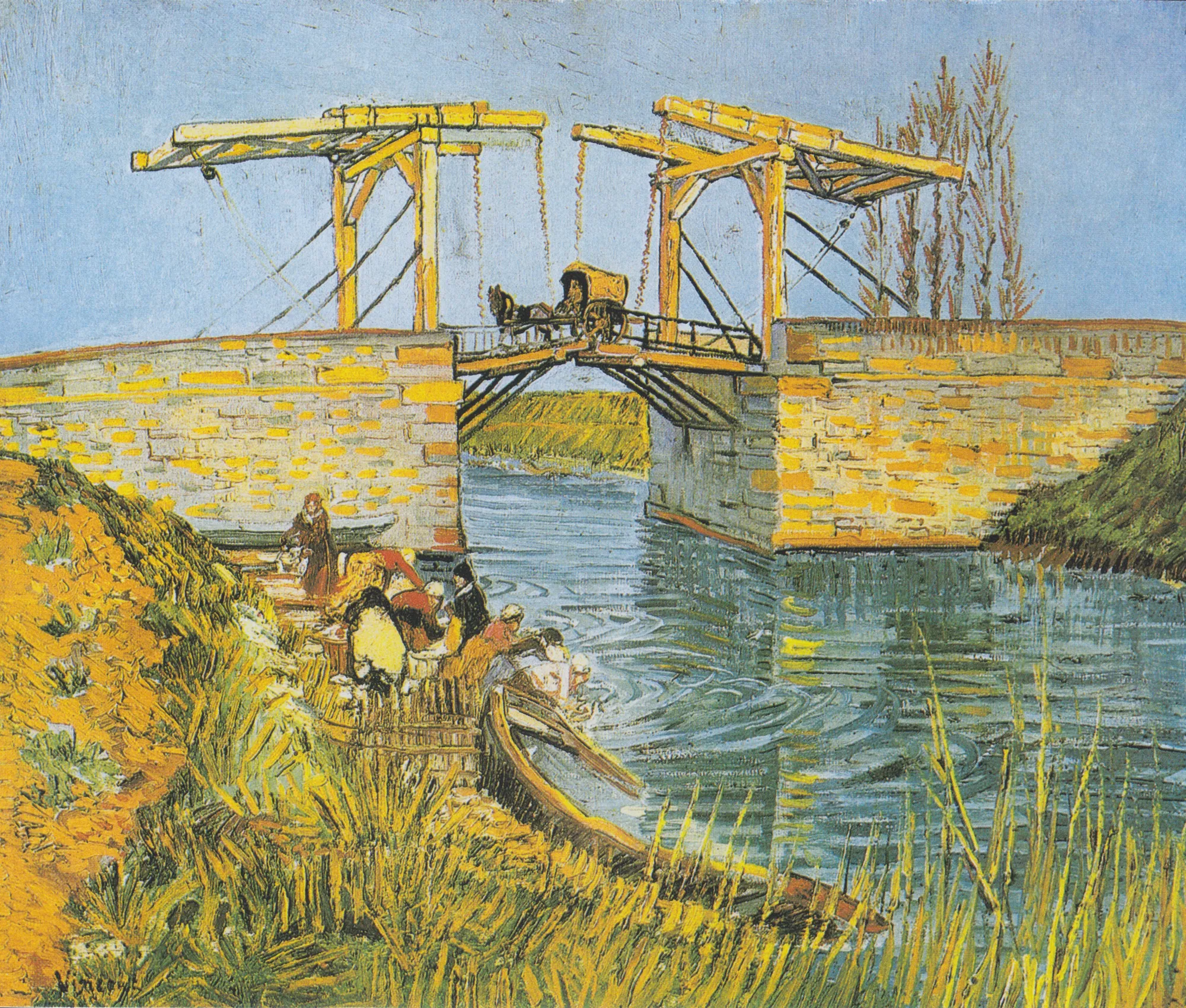 The Langlois Bridge at Arles with Women Washing
