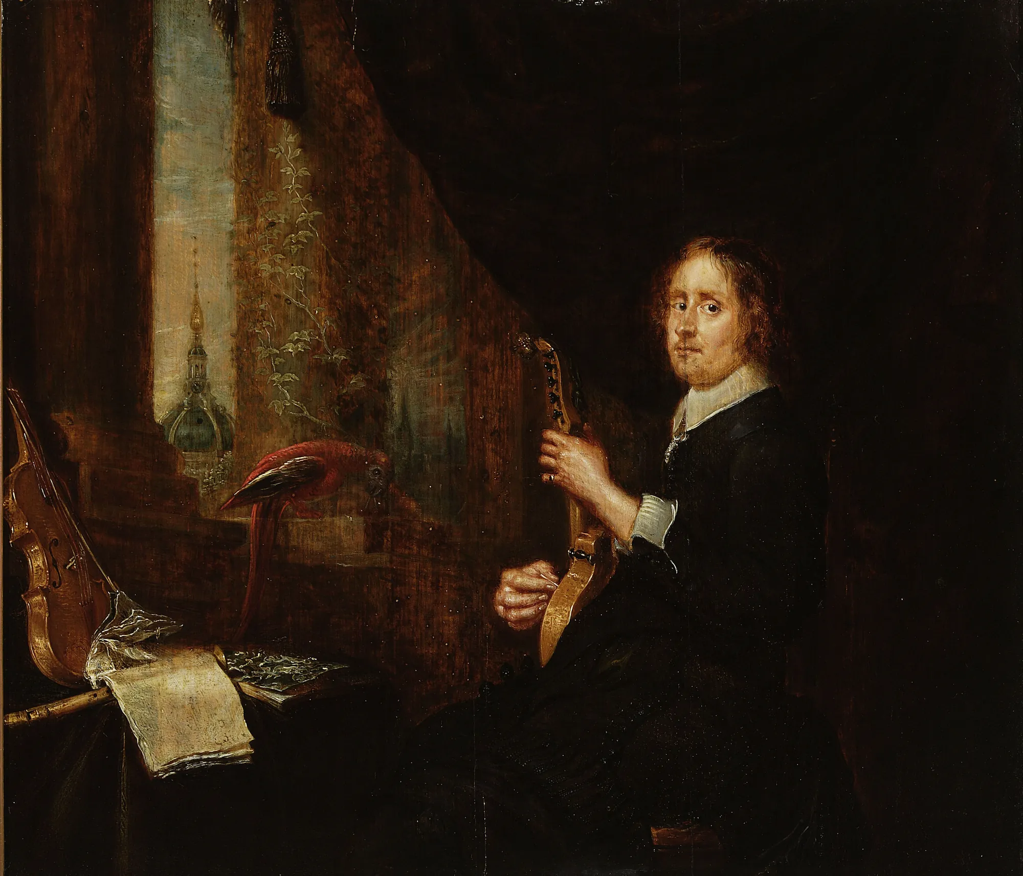 Portrait of a Man with a Cittern