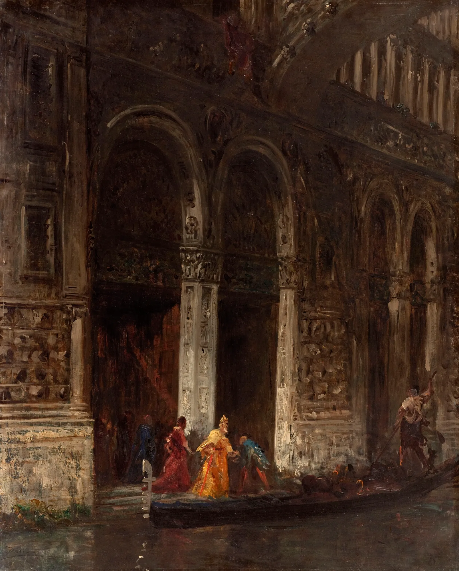 La sortie du Palais des Doges sous le pont des Soupirs