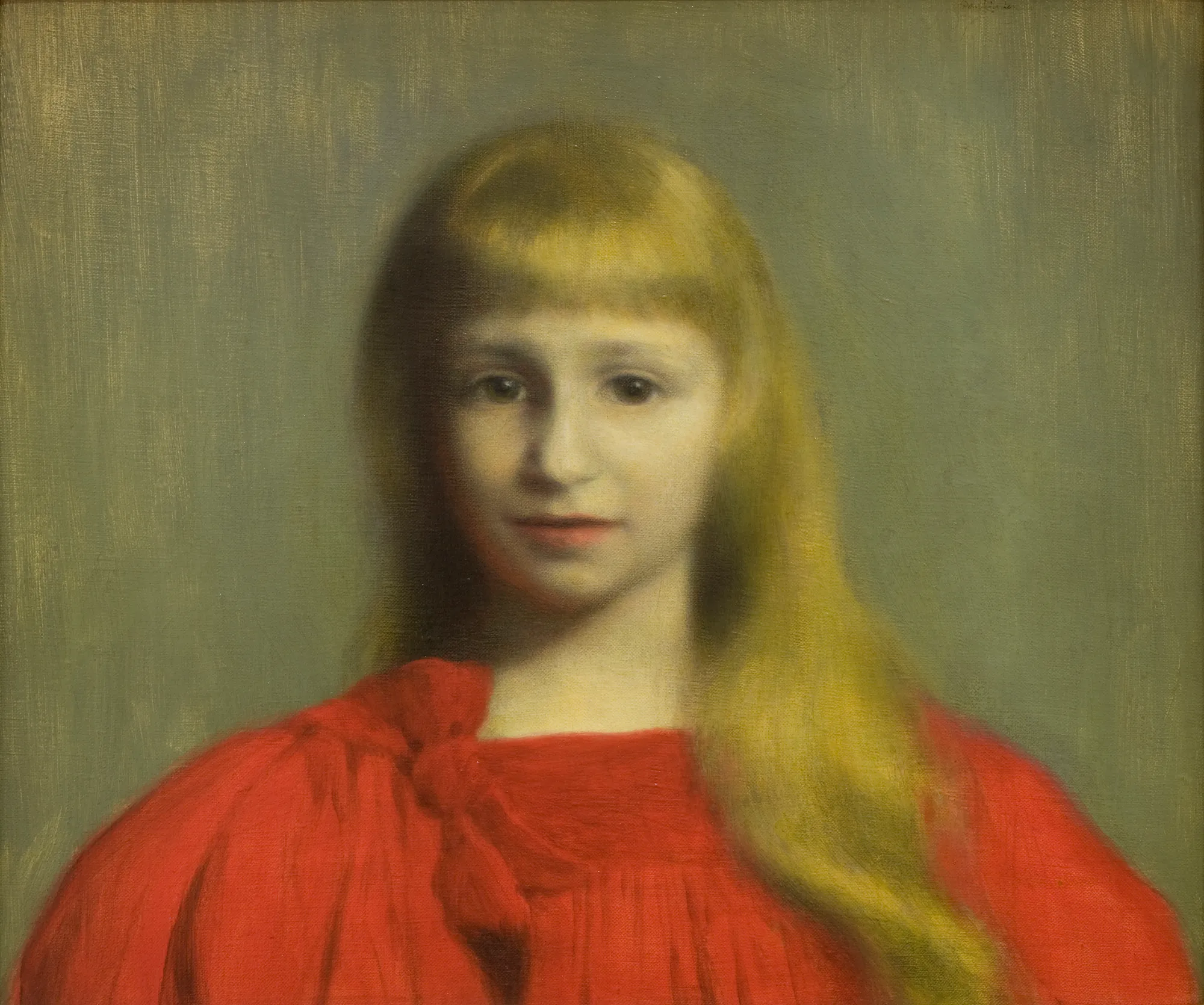 Little Girl in Red Dress