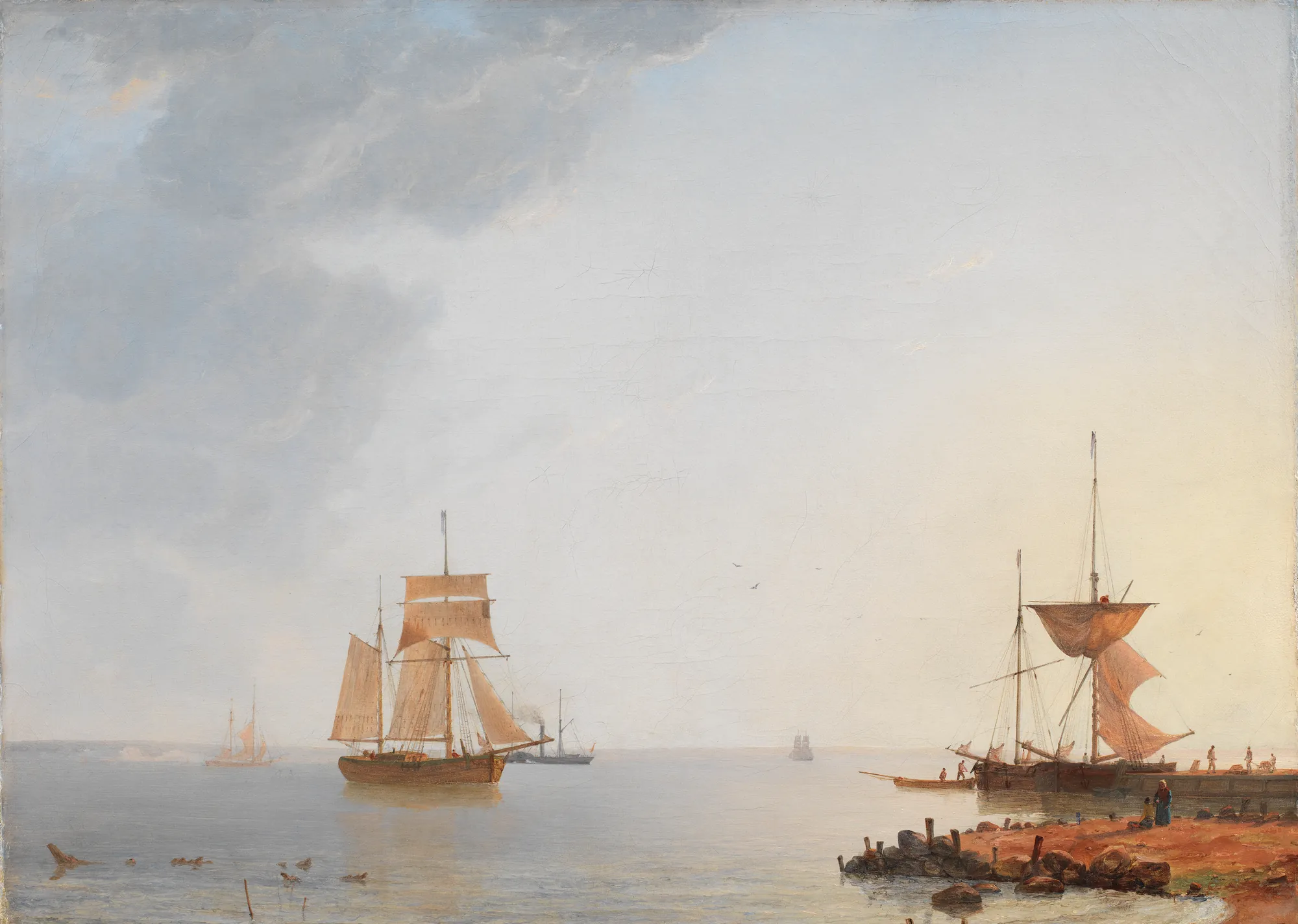 Ships Off the Coast of Zealand, Morning