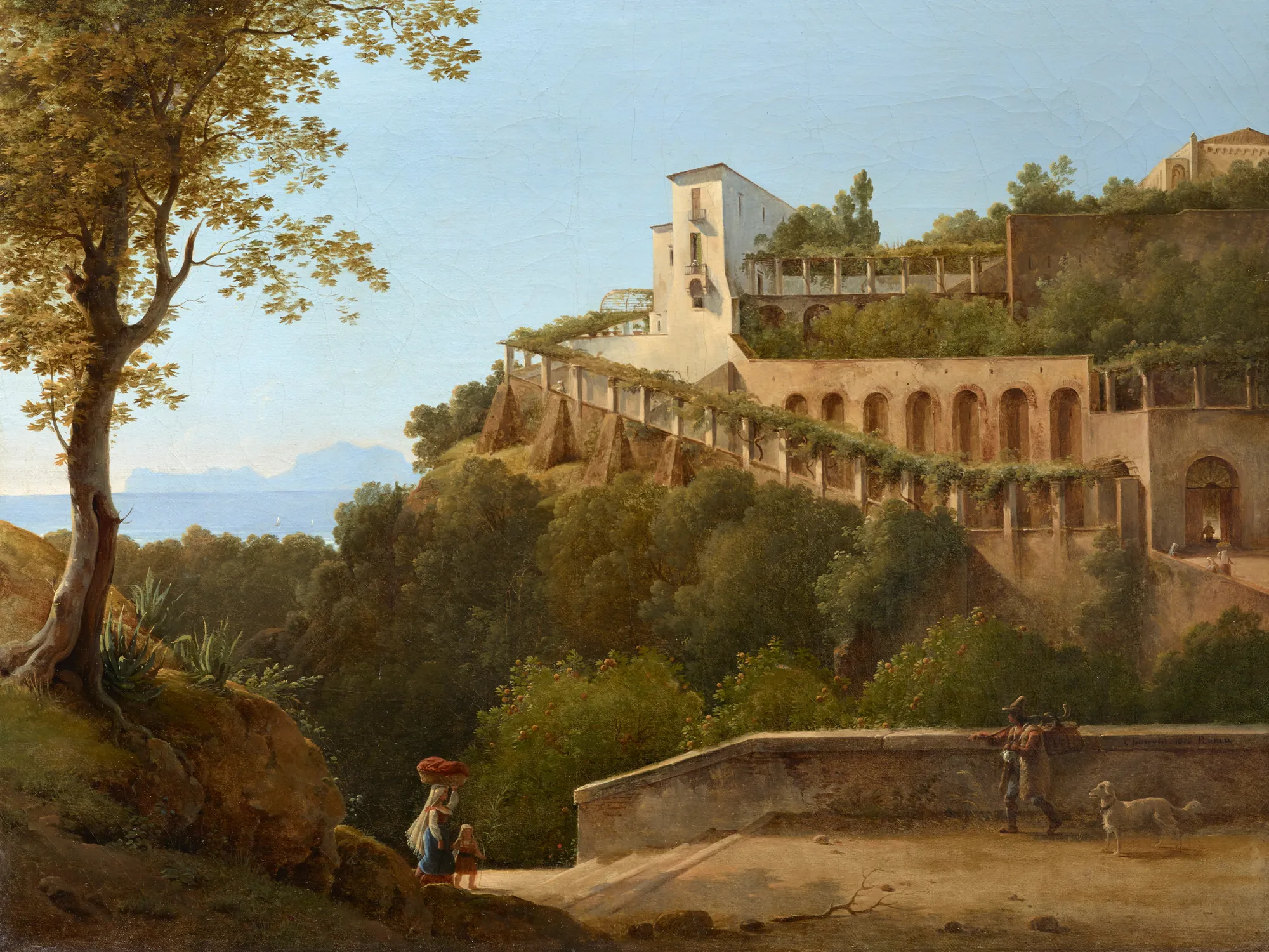 A Convent Near Naples, with a View of Capri