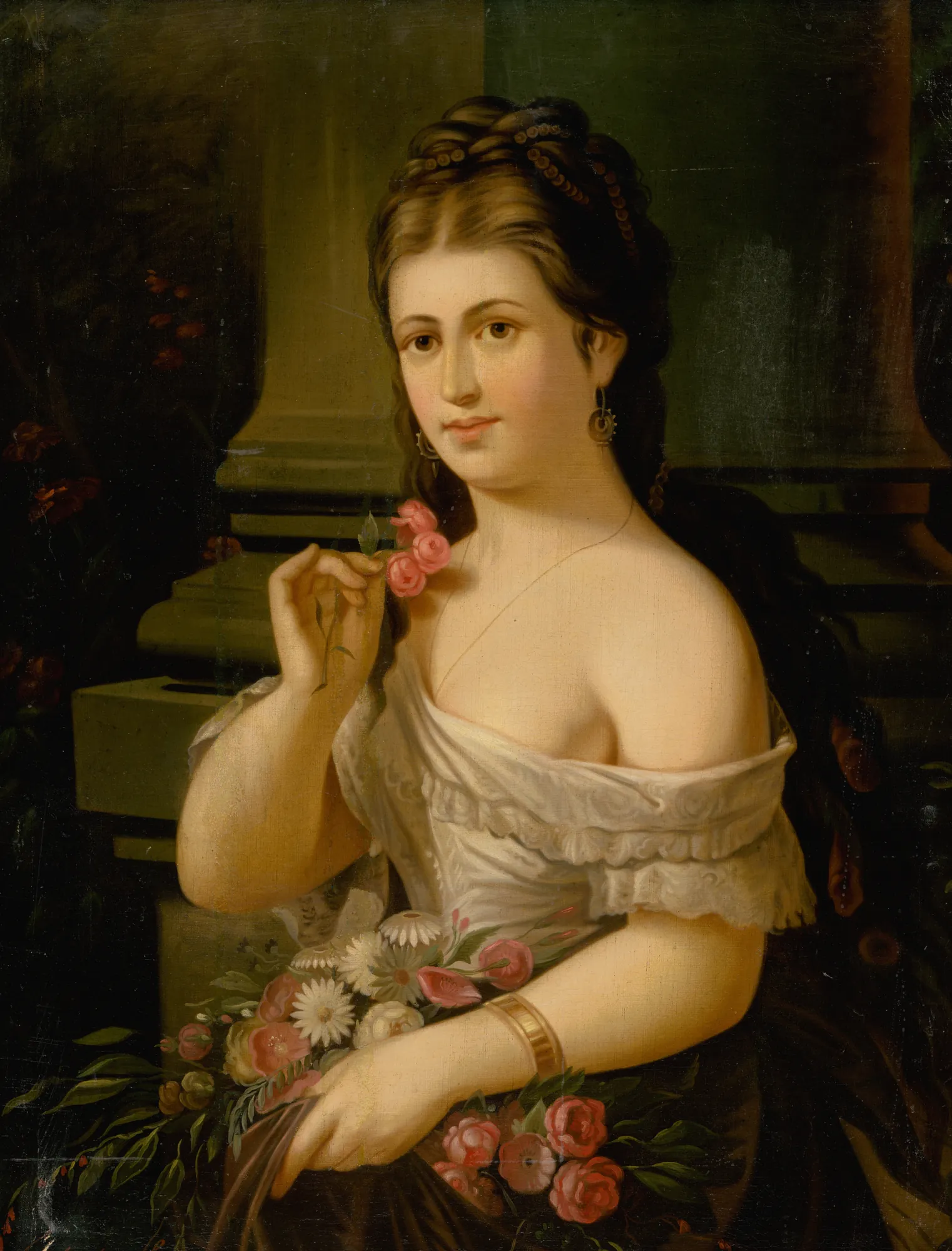 Young Woman with a Bouquet