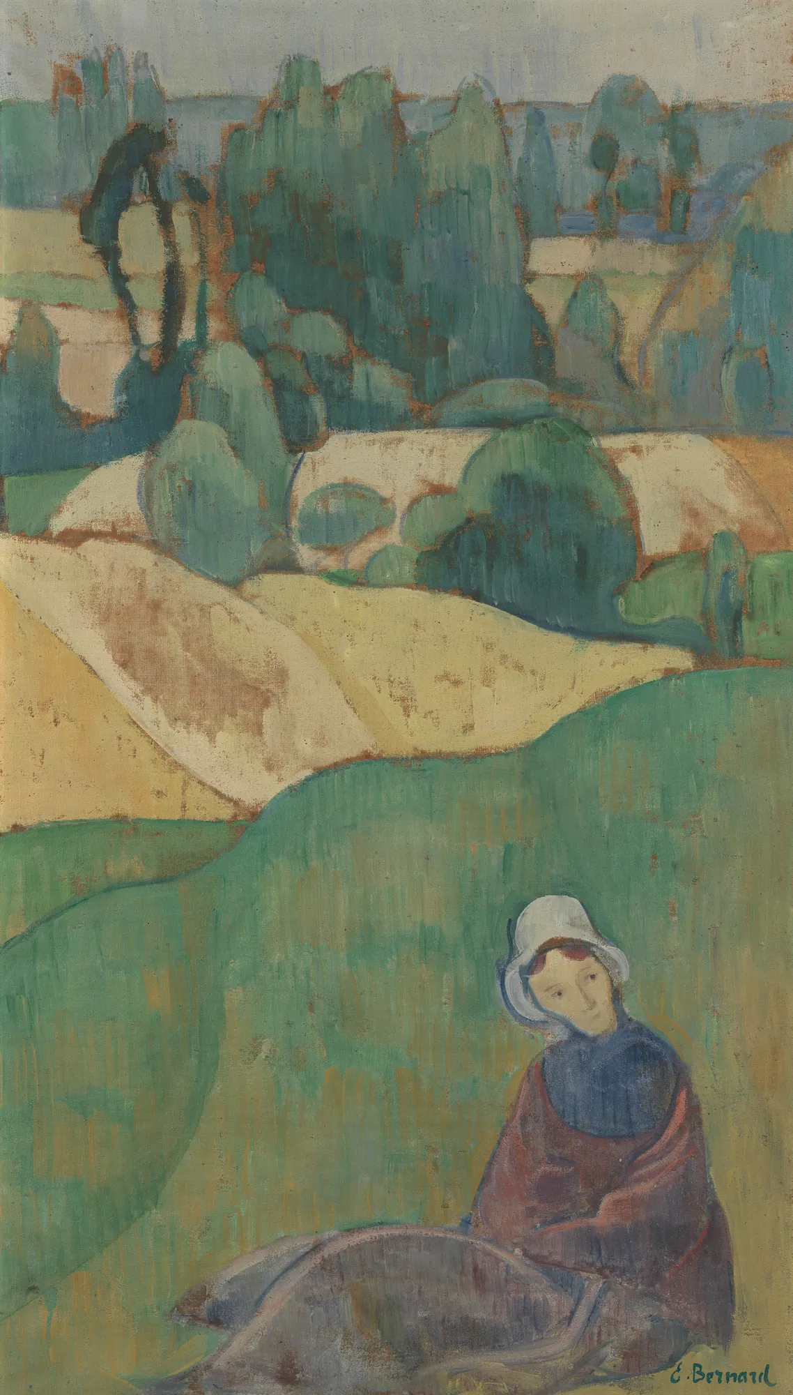 Woman Sitting in a Field: Brittany