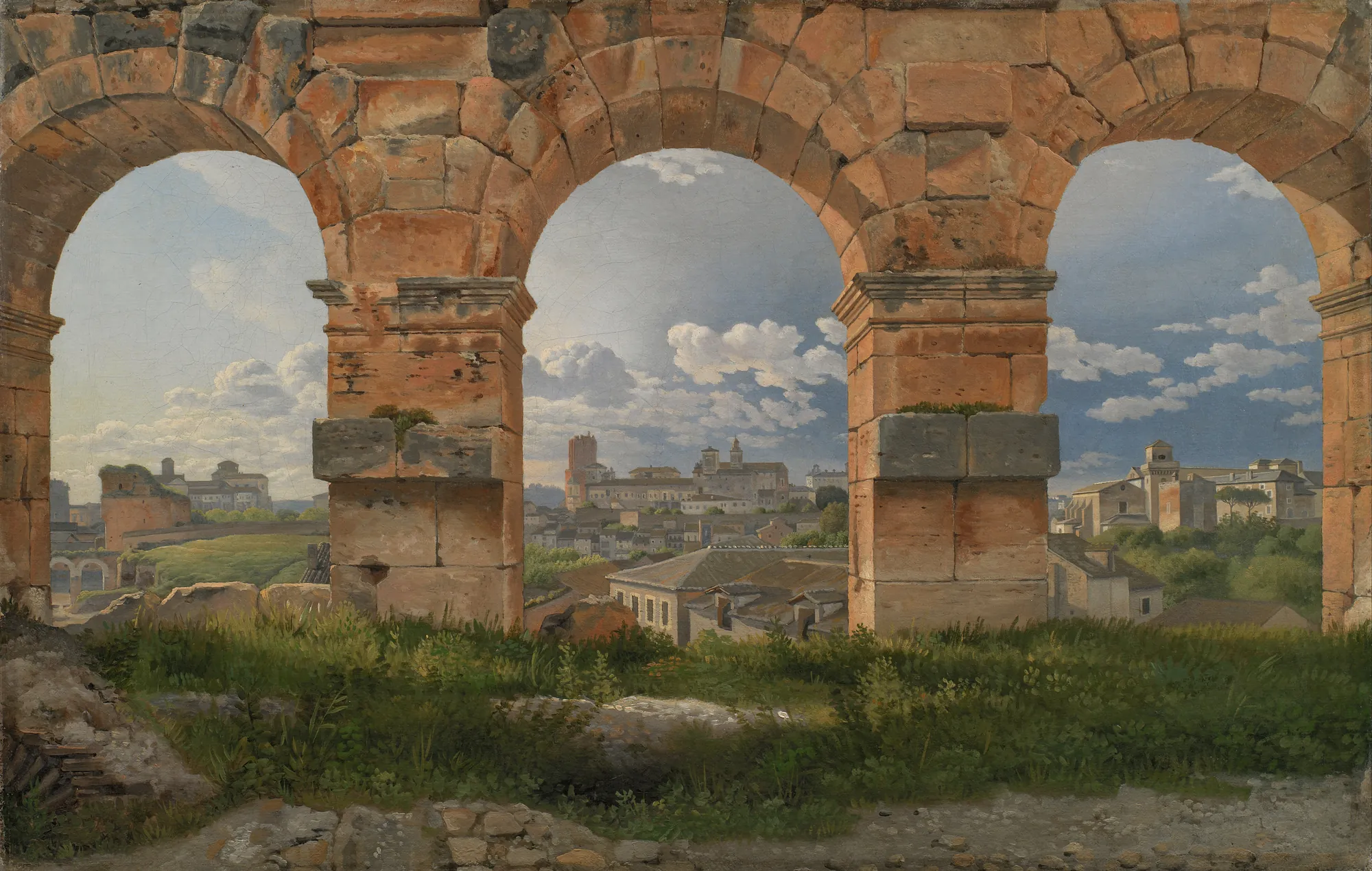 A View through Three Arches of the Colosseum