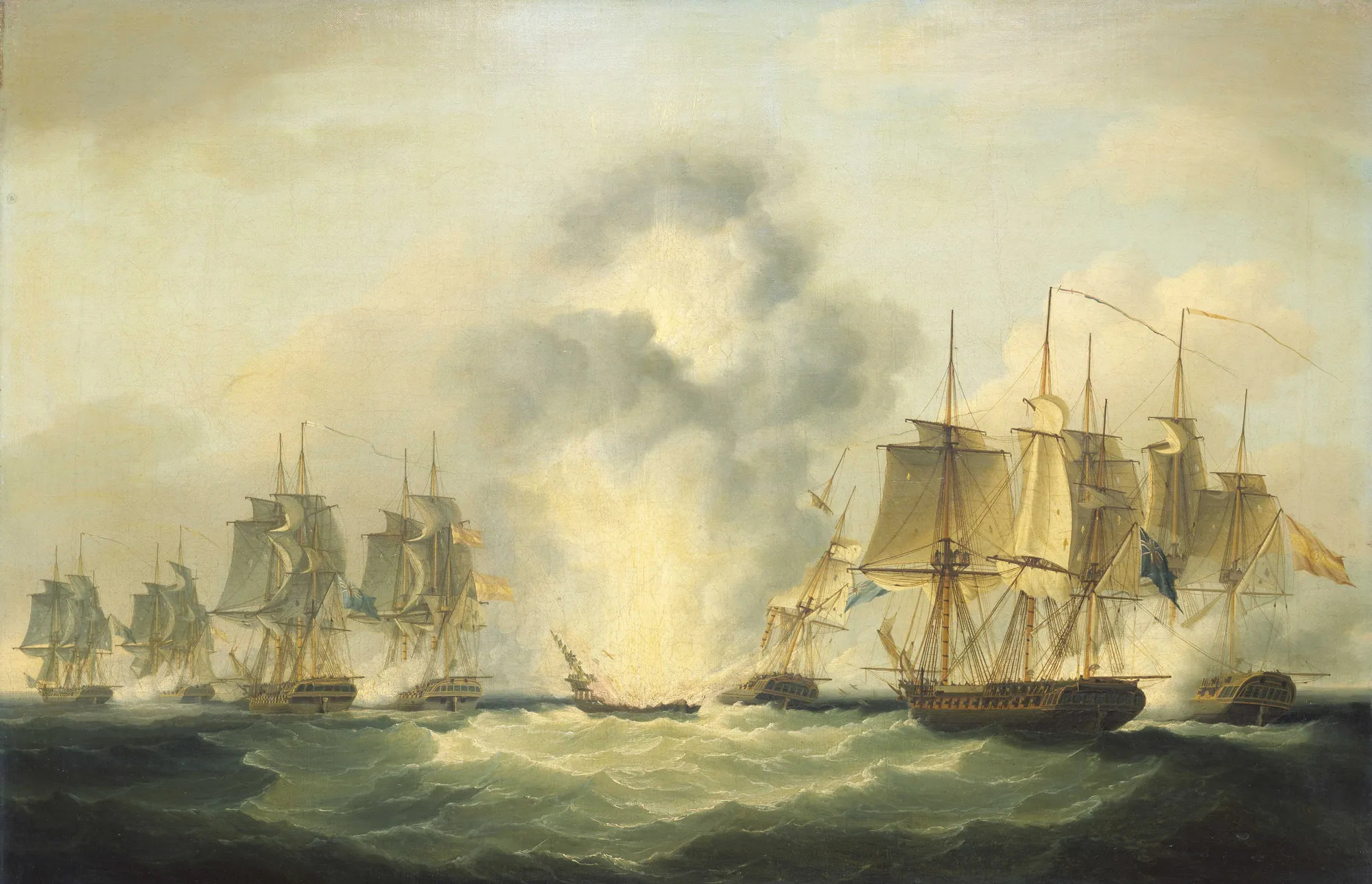 Four Frigates Capturing Spanish Treasure Ships off Cape Santa Maria