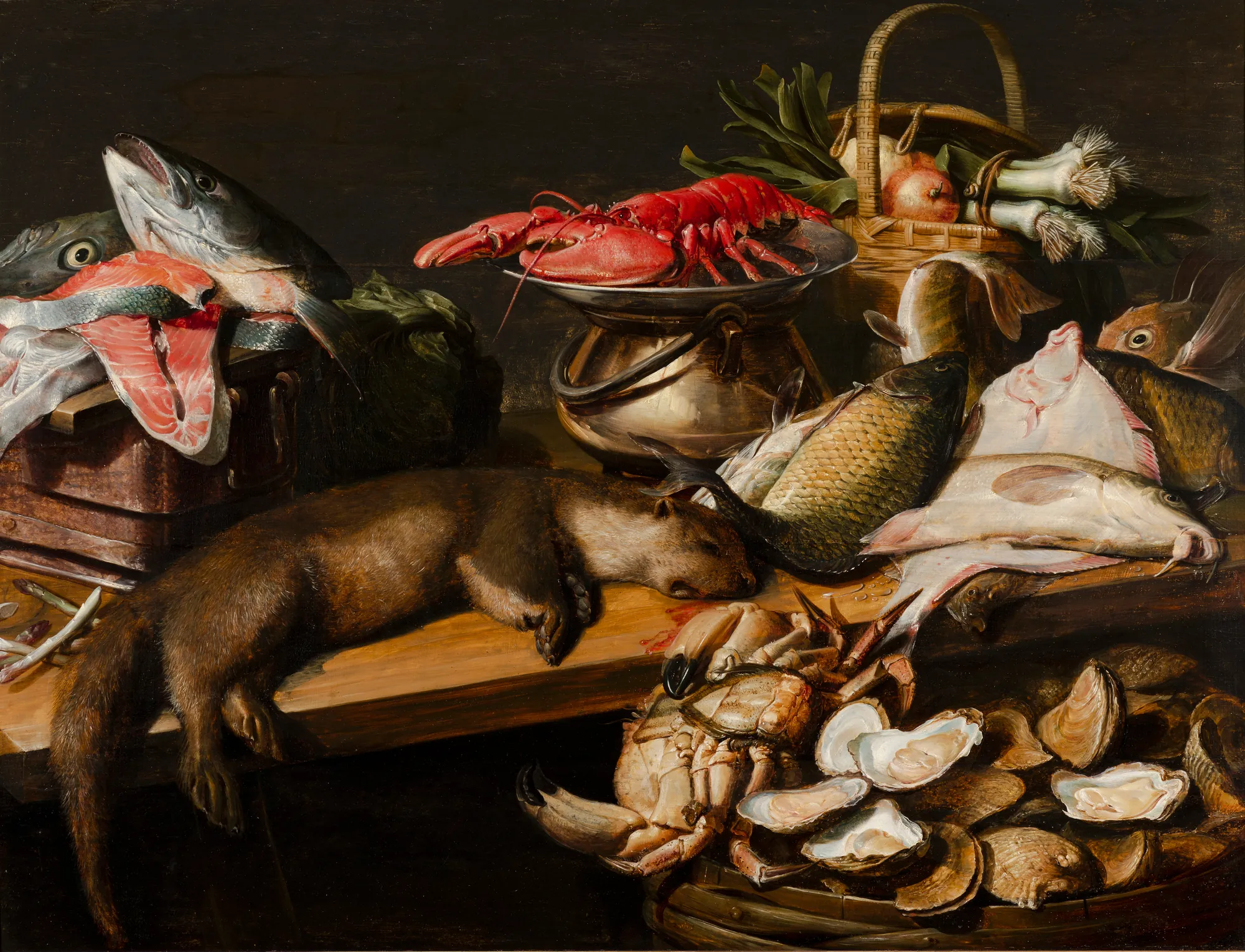 Still Life with Fish, Vegetables, and a Beaver