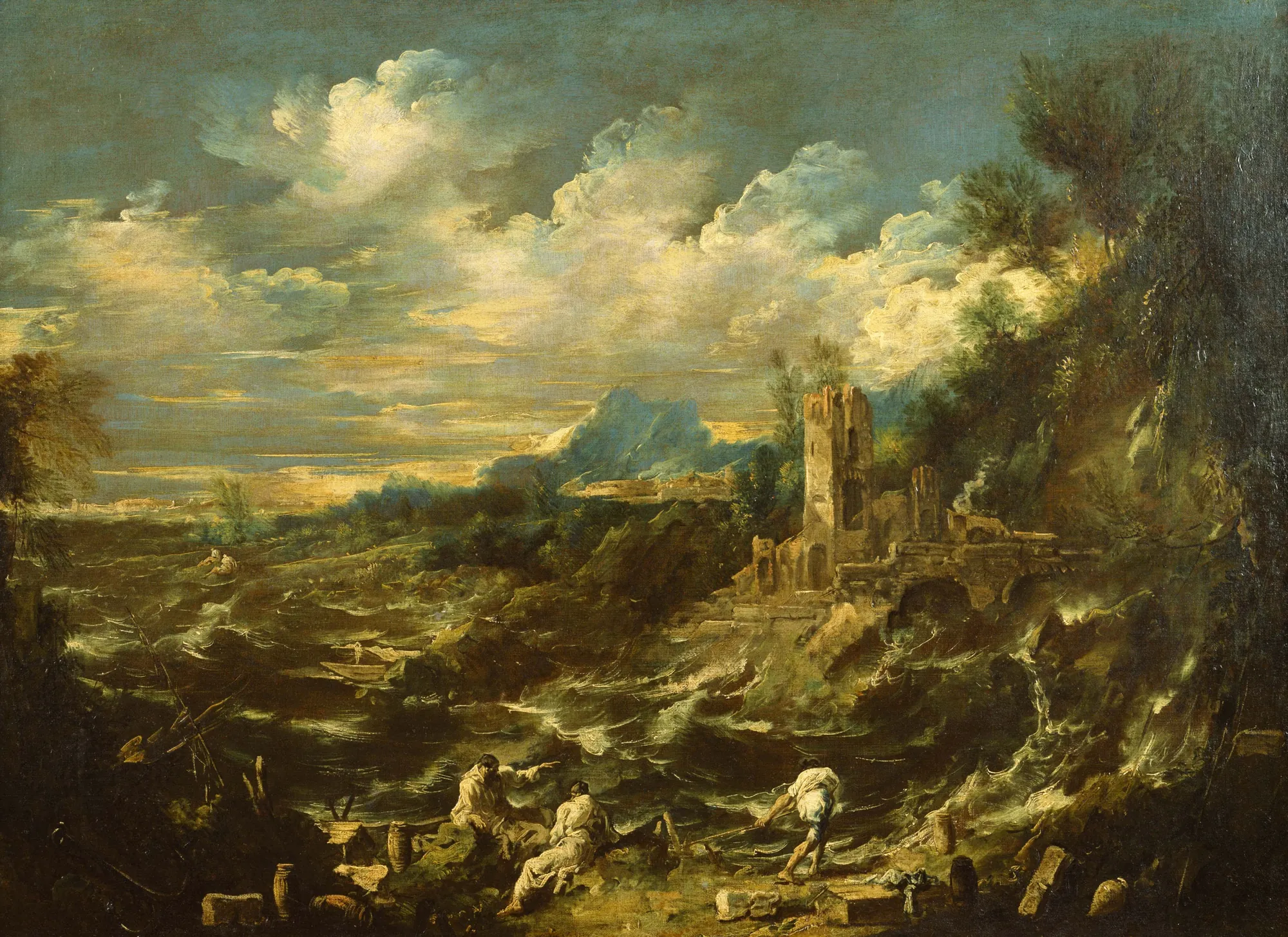 Landscape with Stormy Sea