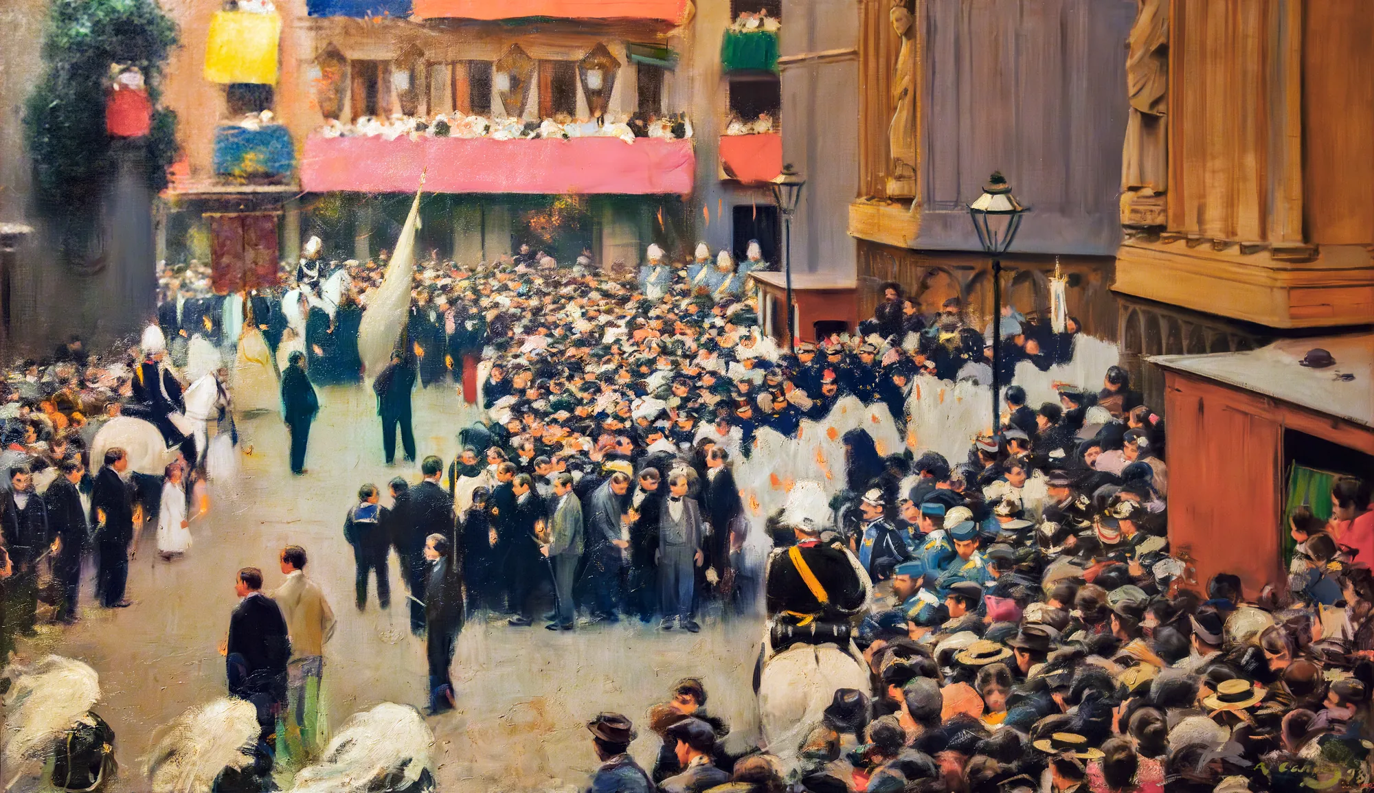 The Corpus Christi Procession Leaving the Church of Santa Maria del Mar