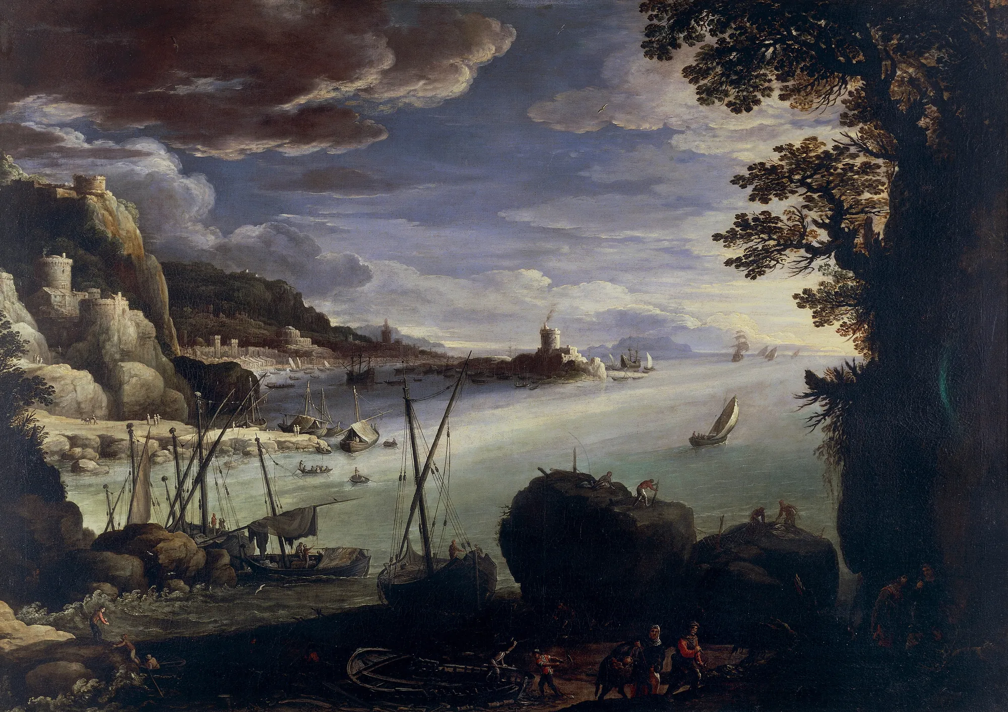 Landscape with a Harbor