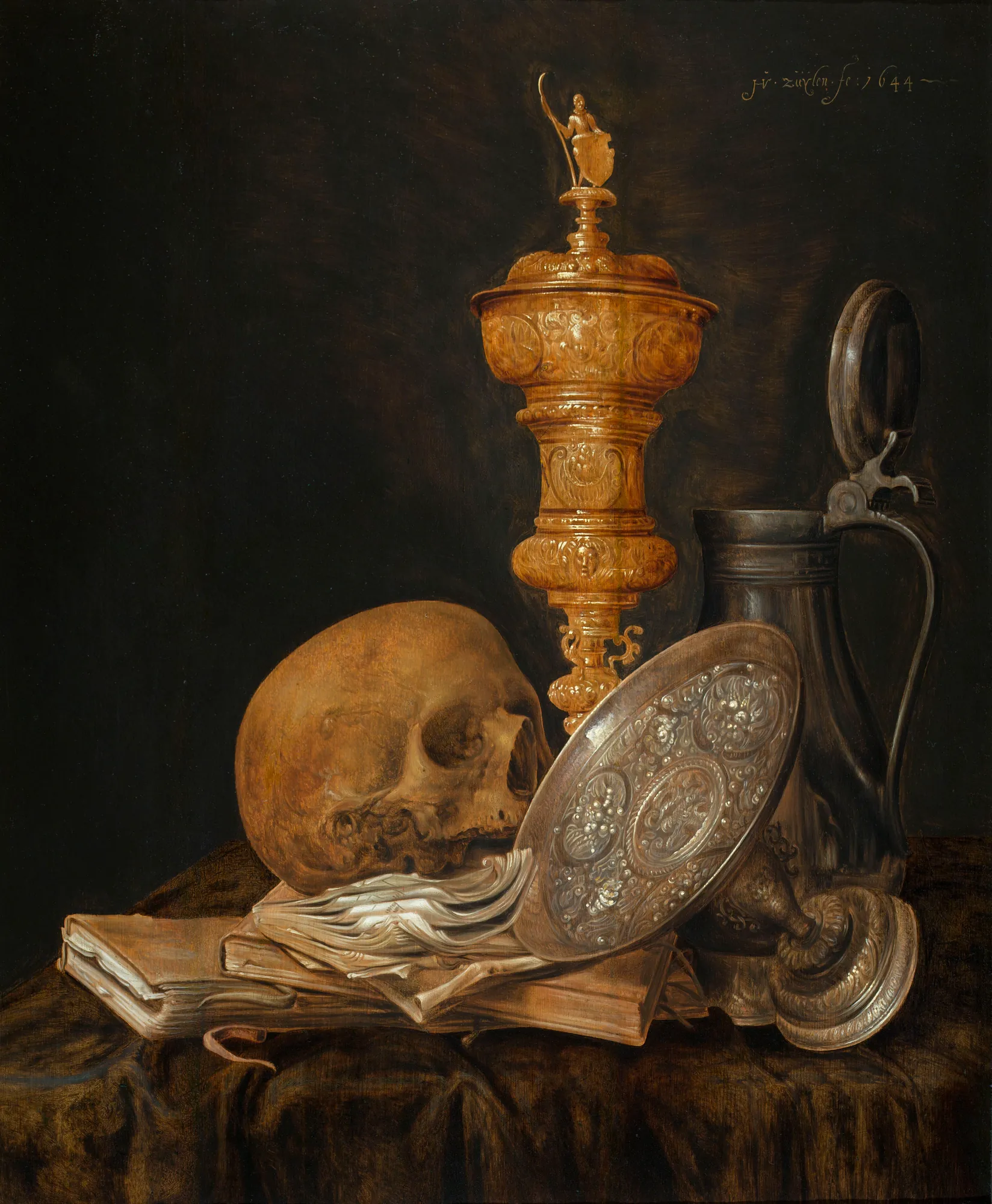 Vanitas with Show Goblet and Tazza