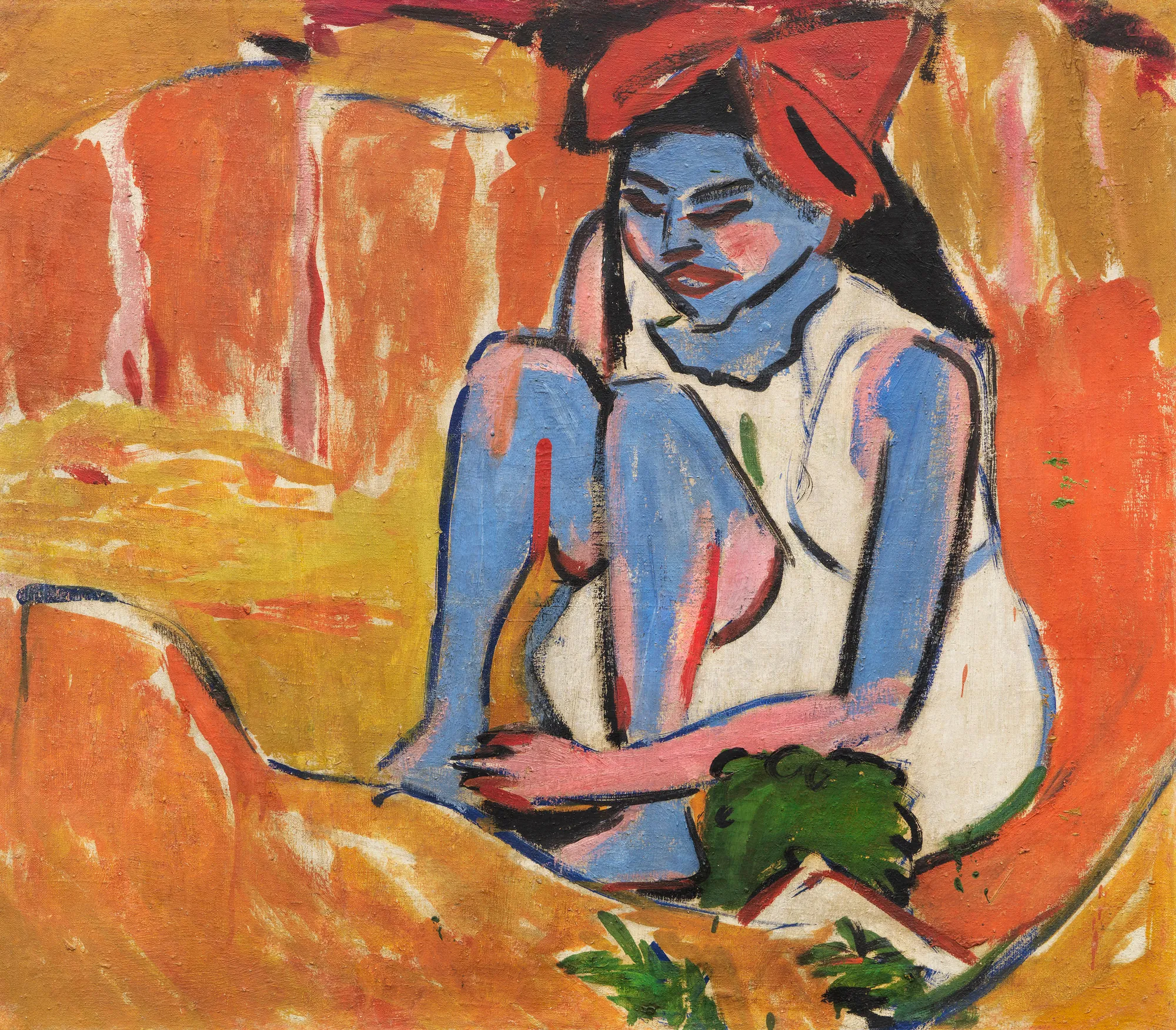 Blue Girl in the Sun
