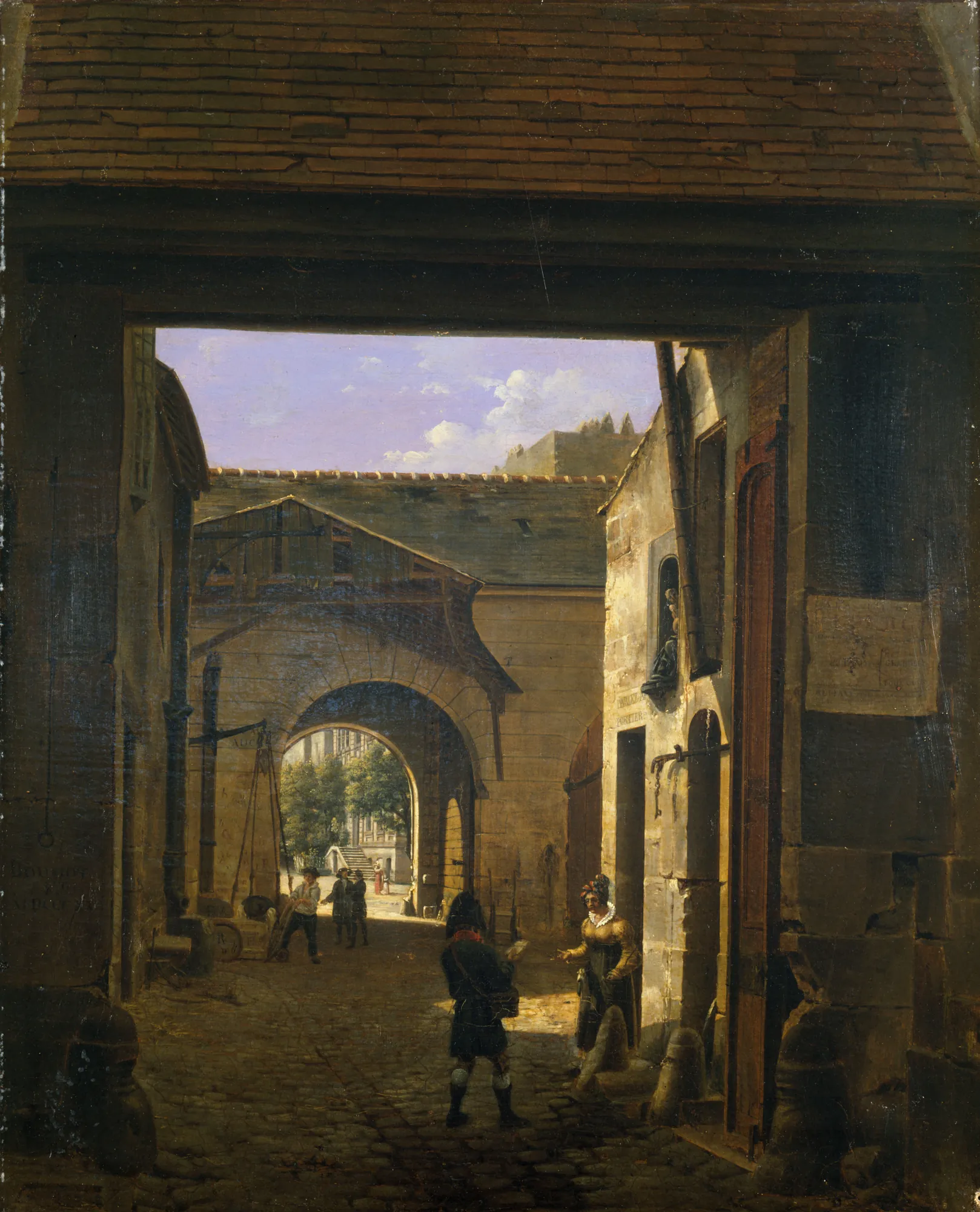 Cour d'une maison de roulage, rue Saint-Denis
