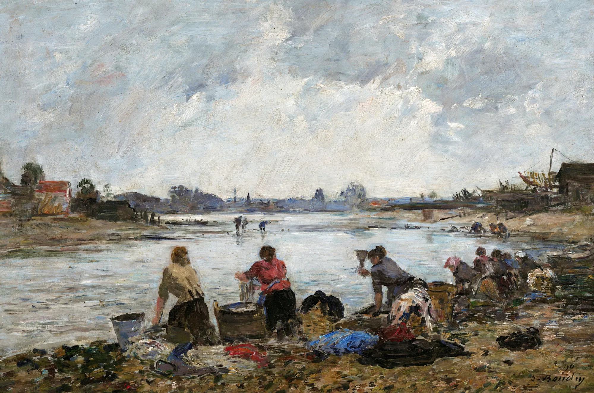 Washerwomen at the Touques River