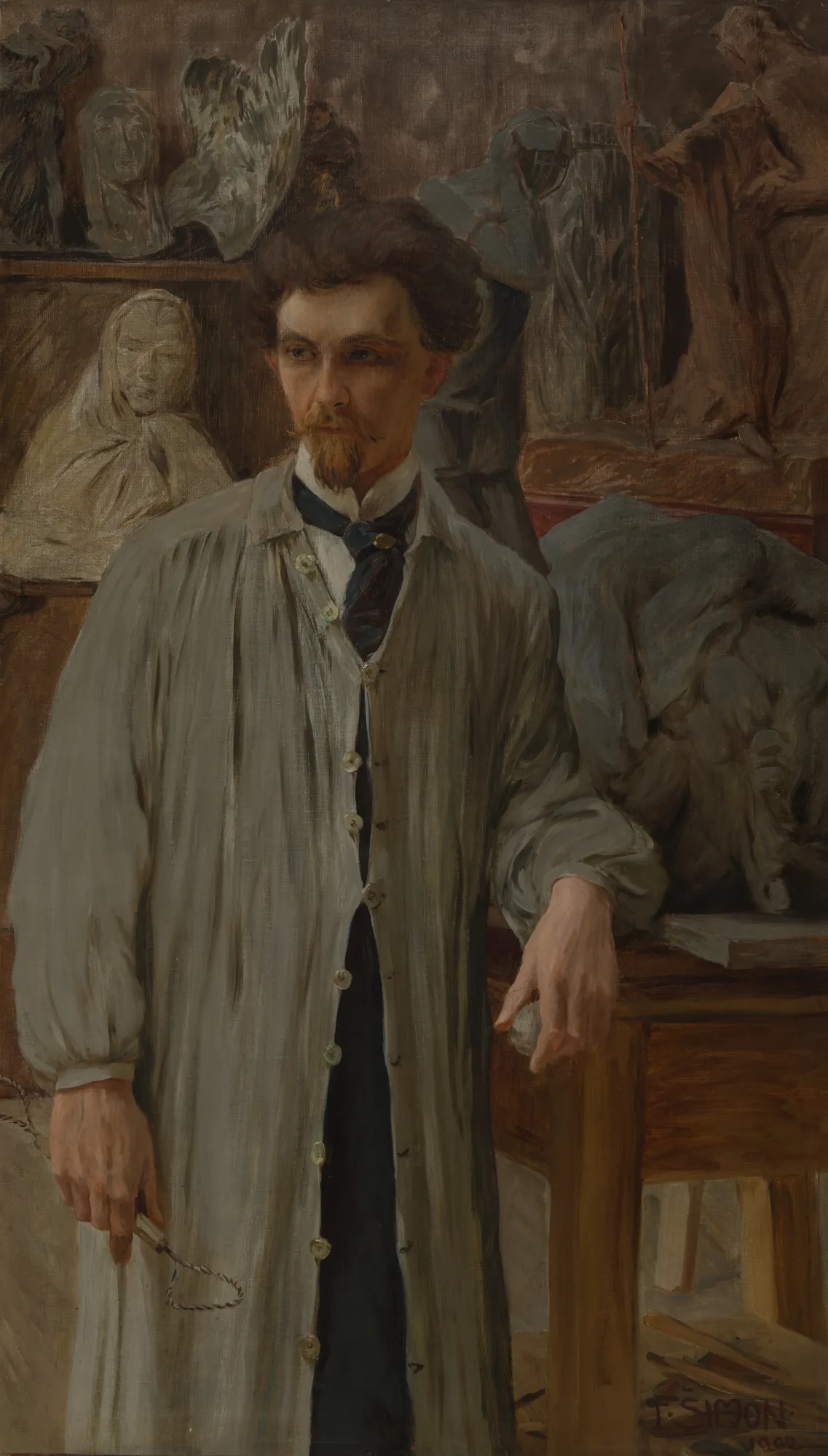 Bohumil Kafka in His Studio