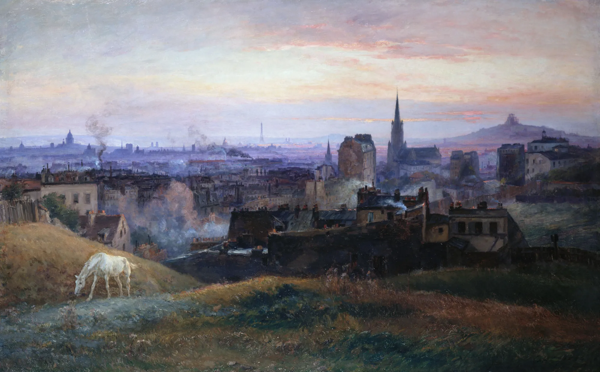 Vue panoramique de Paris, prise des hauteurs de Ménilmontant
