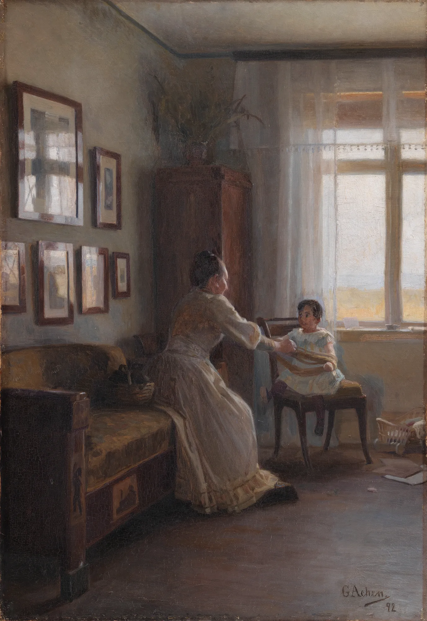 Interior with the Artist's Wife and Child