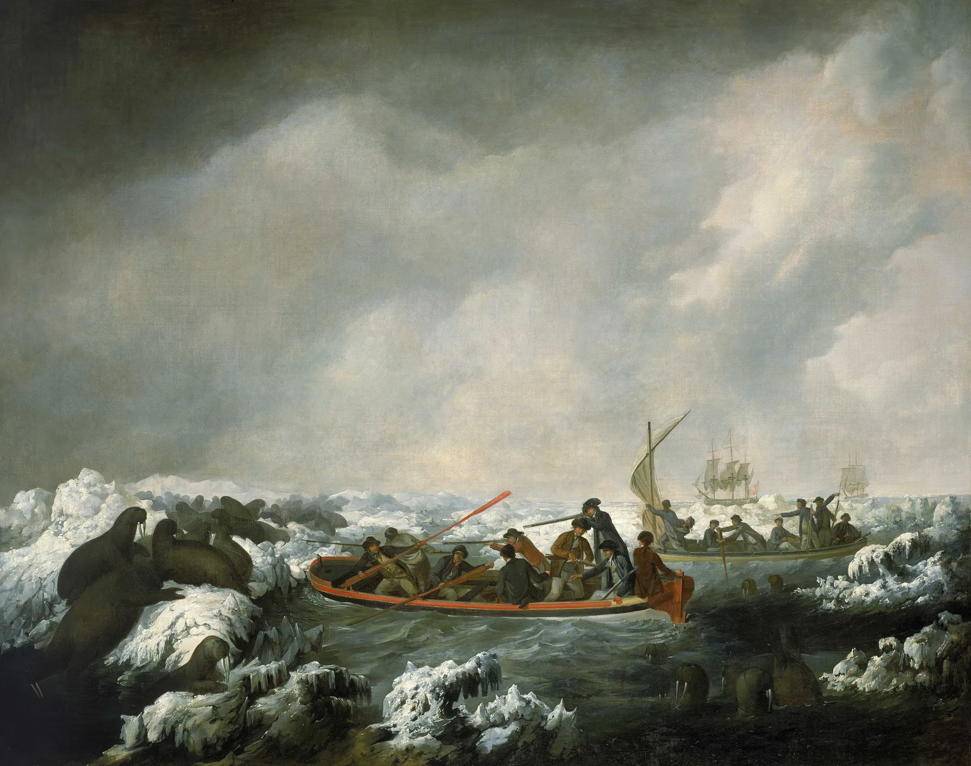 A Party from HMS Resolution and Discovery Shooting Sea-Horses