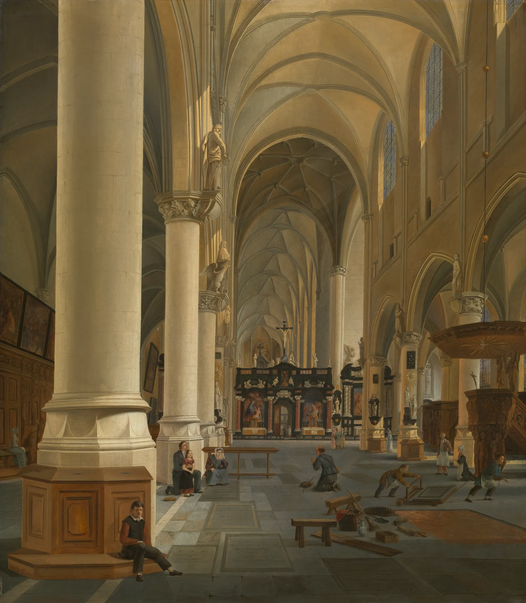 Interior of St. Paul's Church in Antwerp
