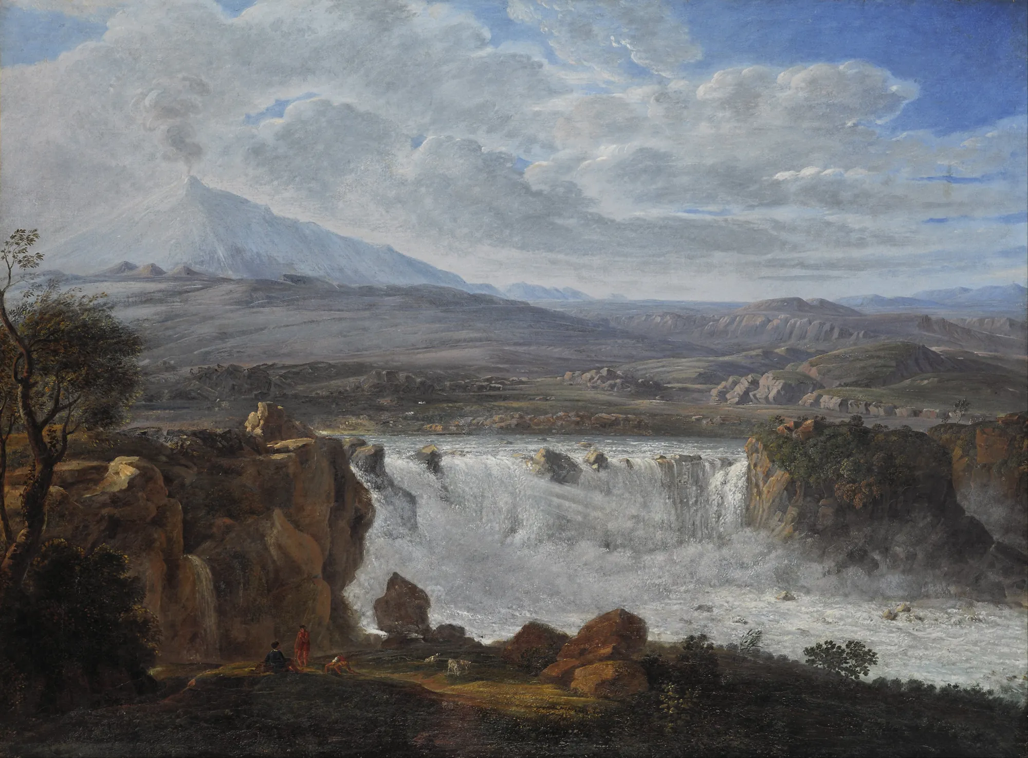 The Caracci Waterfall Near Aderno at the Foot of Mt. Etna