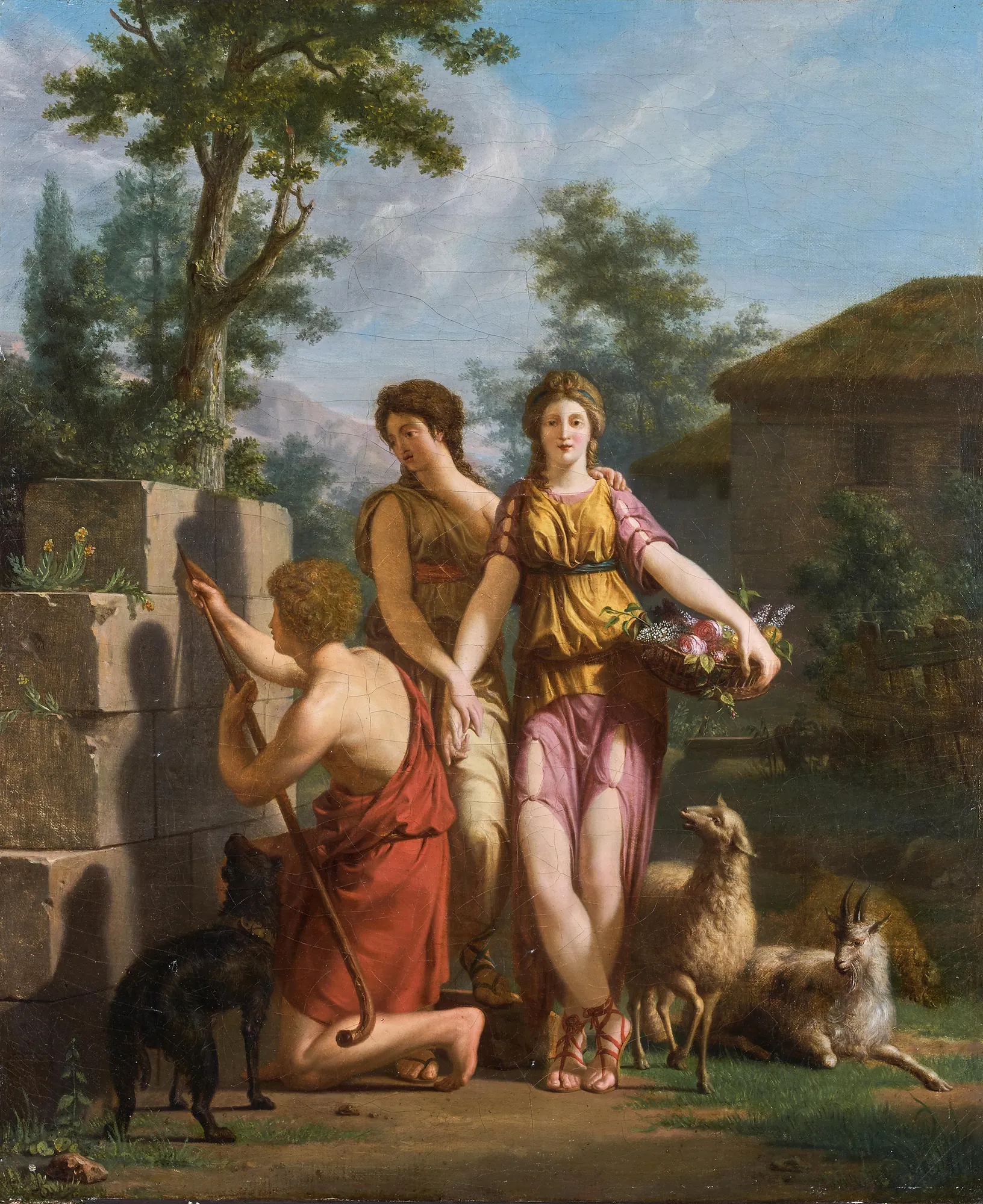 A Shepherd Drawing the Portrait of His Shepherdess